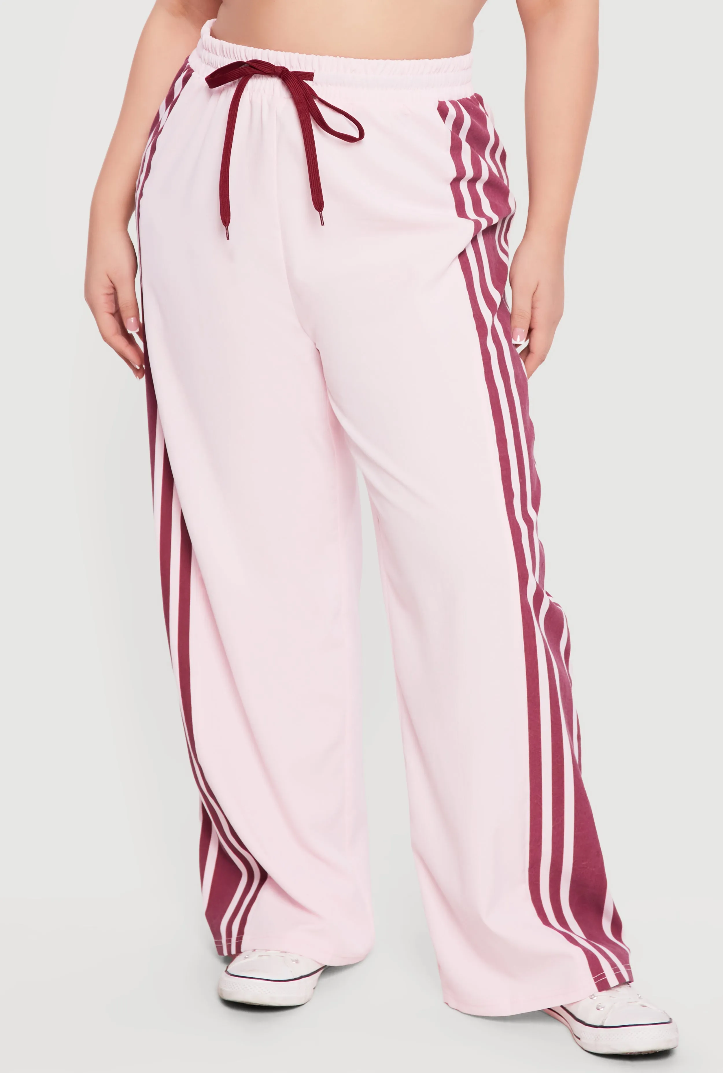 Plus Size Side Stripe Drawstring Waist Track Pants sold by Rainbow product image thumbnail 3