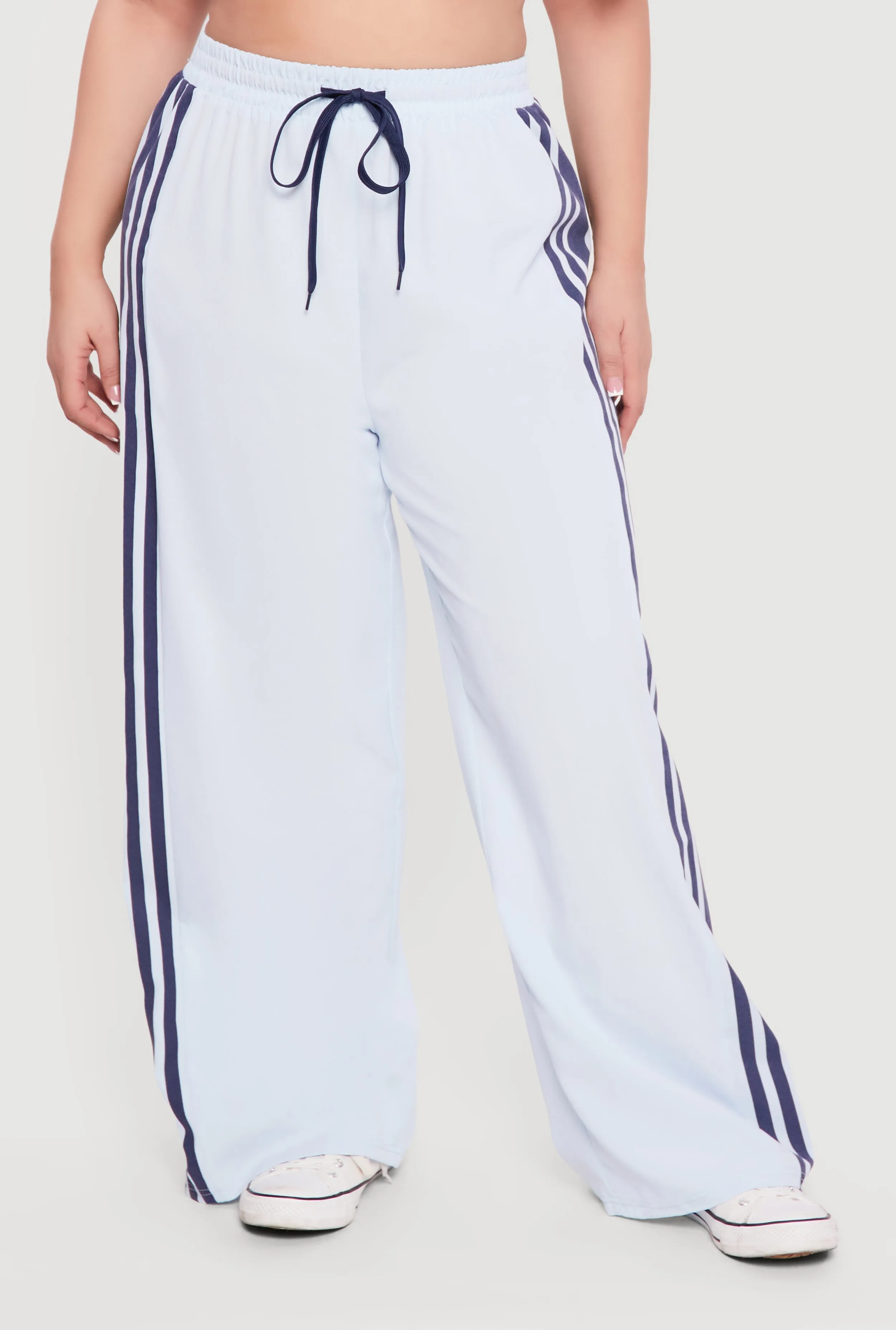 Plus Size Side Stripe Drawstring Waist Track Pants sold by Rainbow product image thumbnail 3