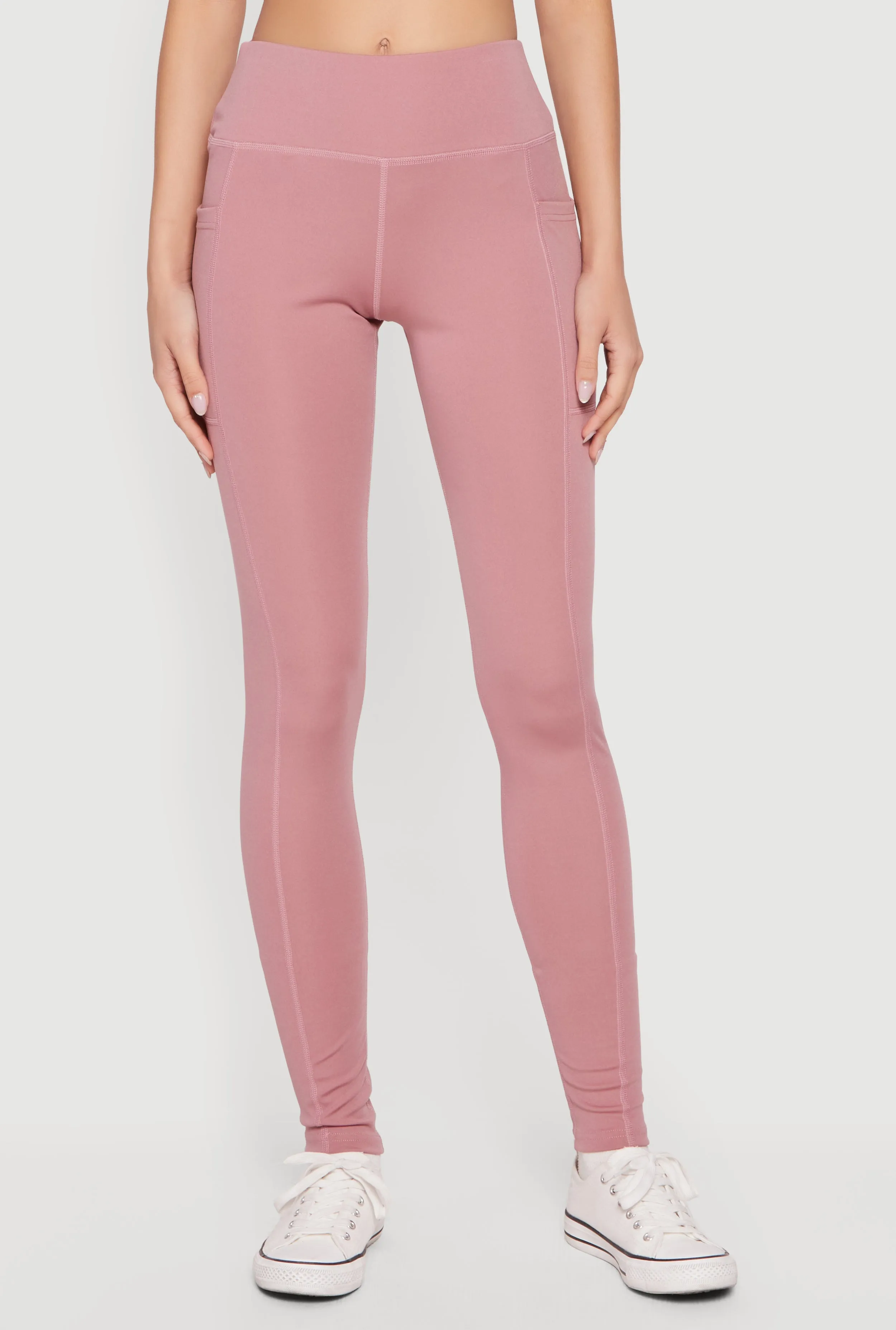 High Waisted Tummy Tucker Cell Phone Pocket Leggings sold by Rainbow product image thumbnail 3