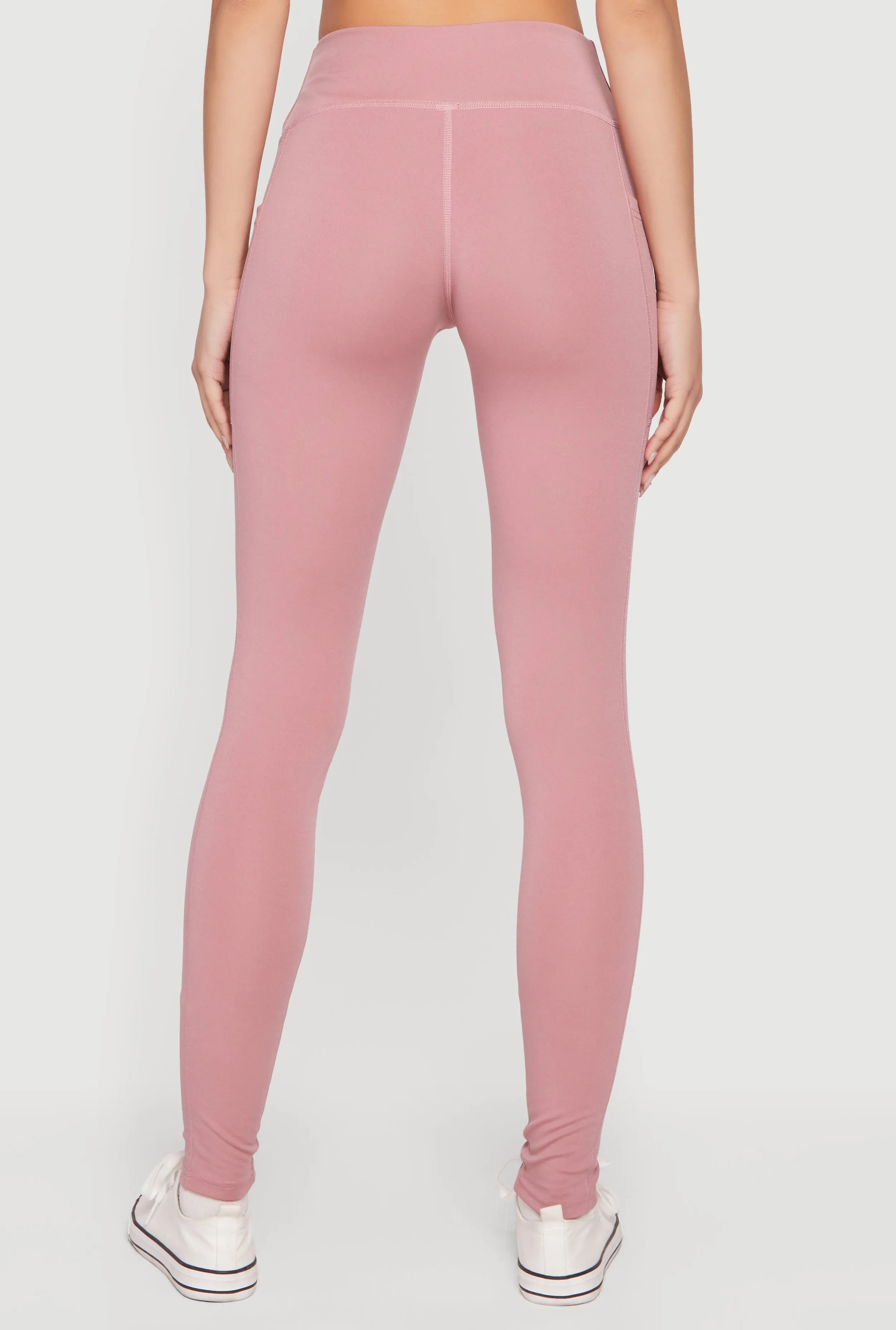 High Waisted Tummy Tucker Cell Phone Pocket Leggings sold by Rainbow product image thumbnail 5