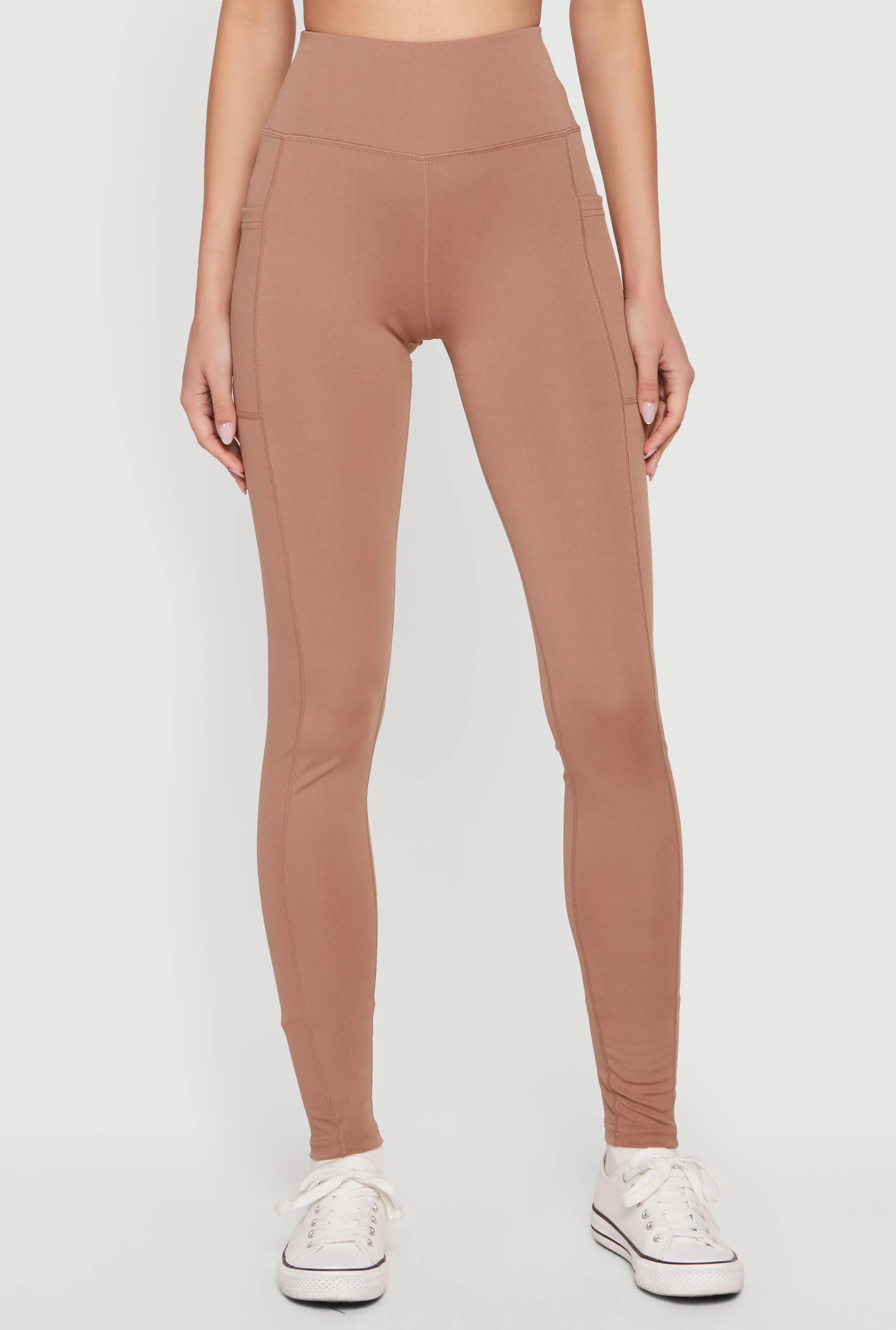 High Waisted Tummy Tucker Cell Phone Pocket Leggings sold by Rainbow product image thumbnail 3