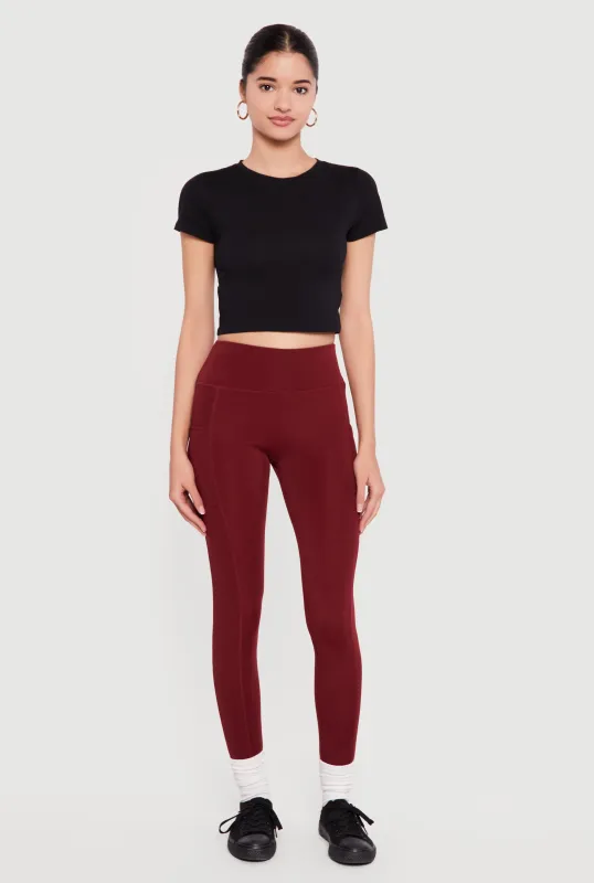 High Waisted Tummy Tucker Cell Phone Pocket Leggings made by Rainbow