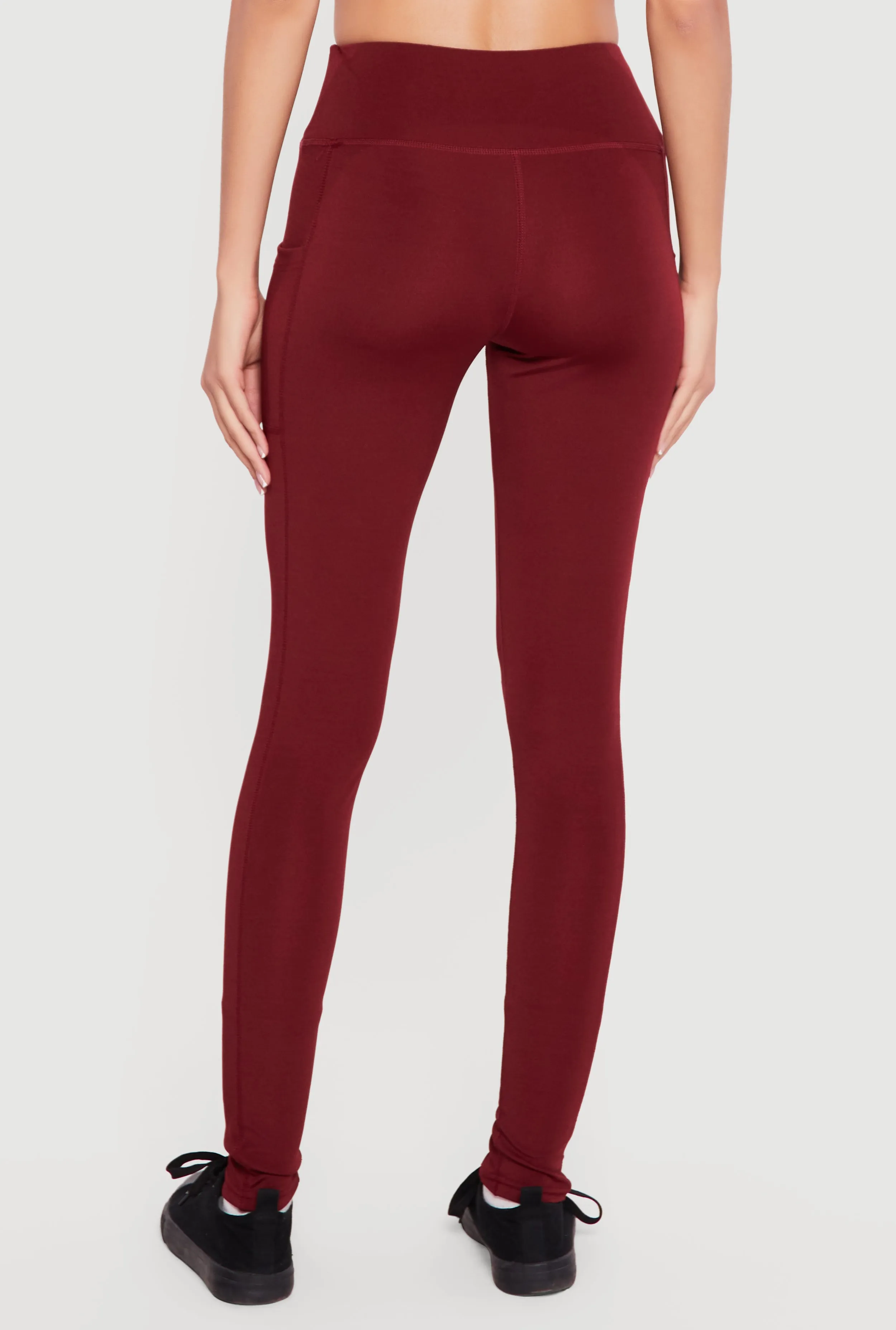 High Waisted Tummy Tucker Cell Phone Pocket Leggings sold by Rainbow product image thumbnail 5