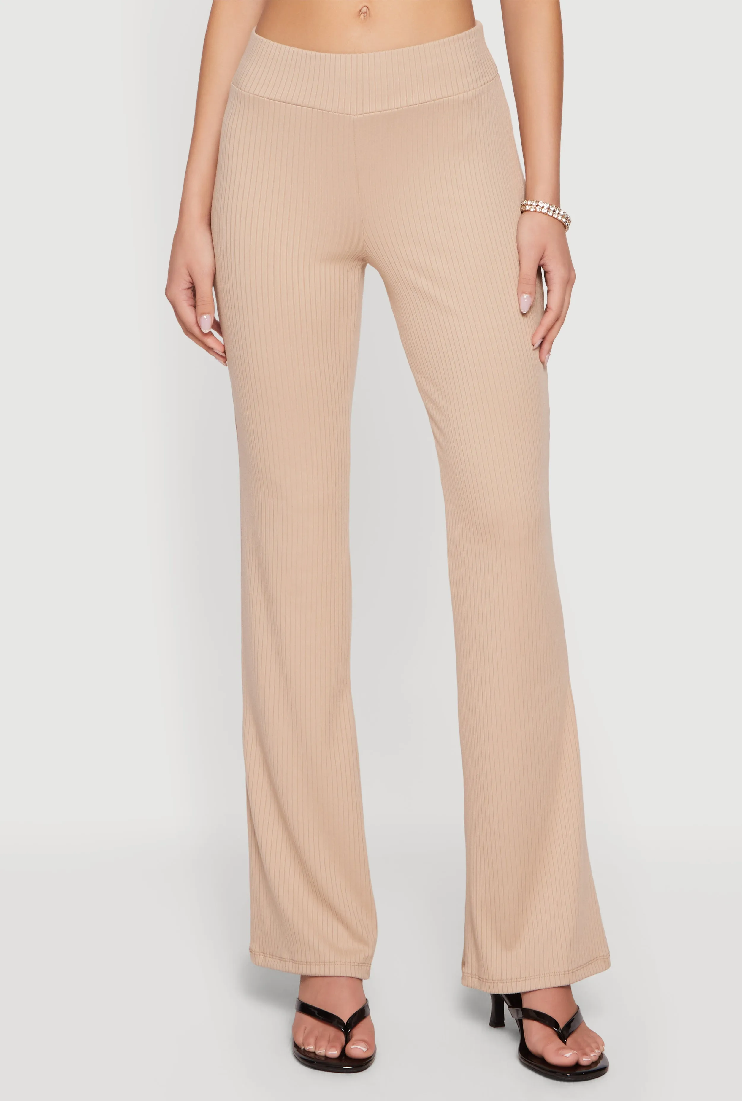 Ribbed Knit Straight Leg Pull On Pants sold by Rainbow product image thumbnail 3