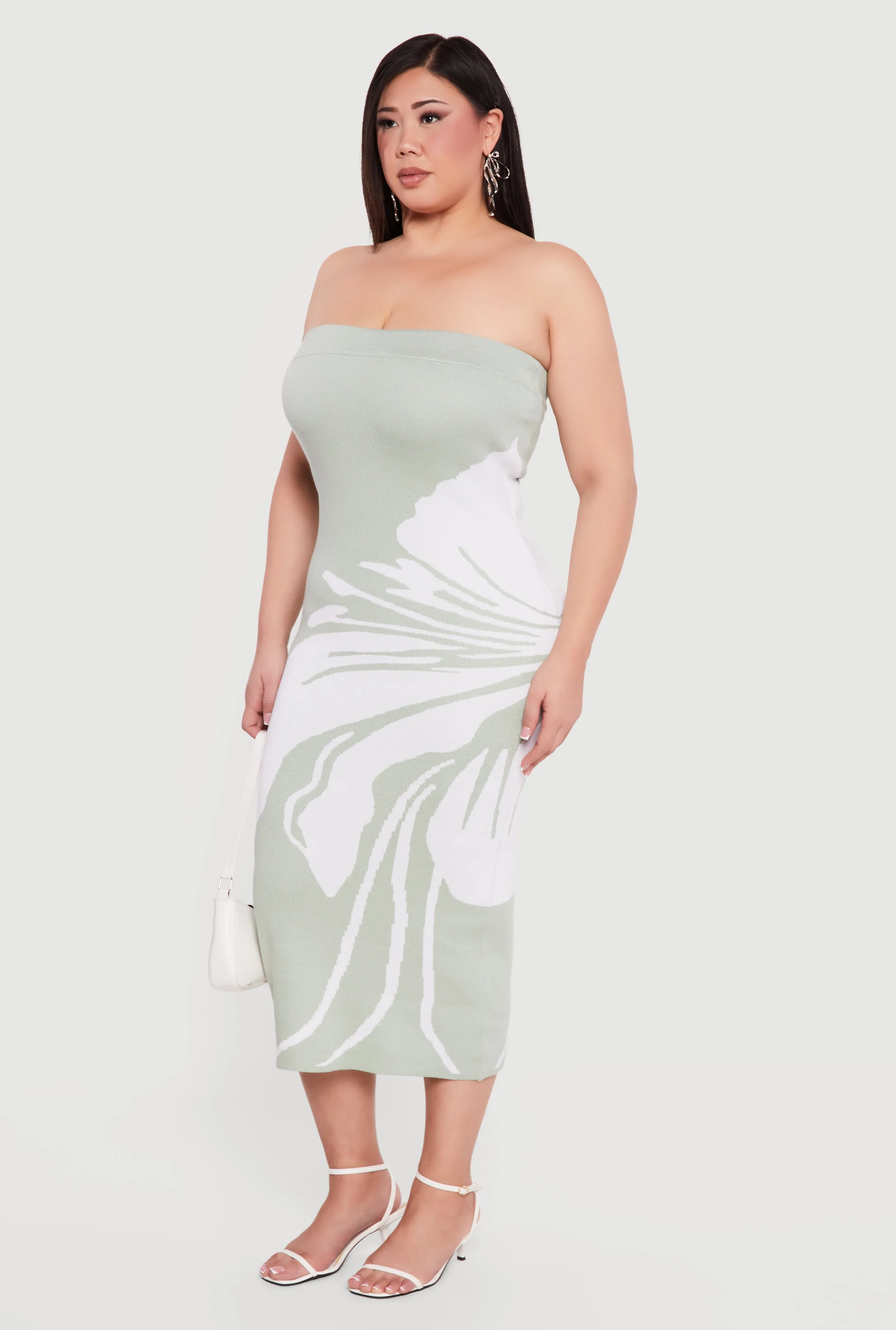 Plus Size Floral Tube Midi Dress sold by Rainbow product image thumbnail 2