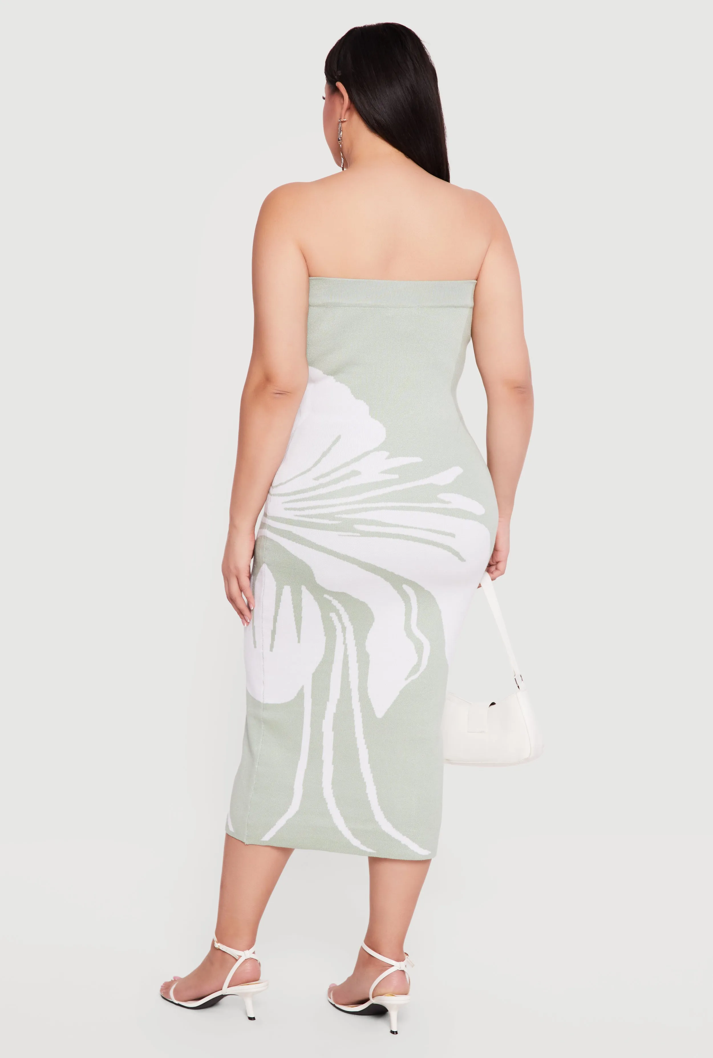 Plus Size Floral Tube Midi Dress sold by Rainbow product image thumbnail 3