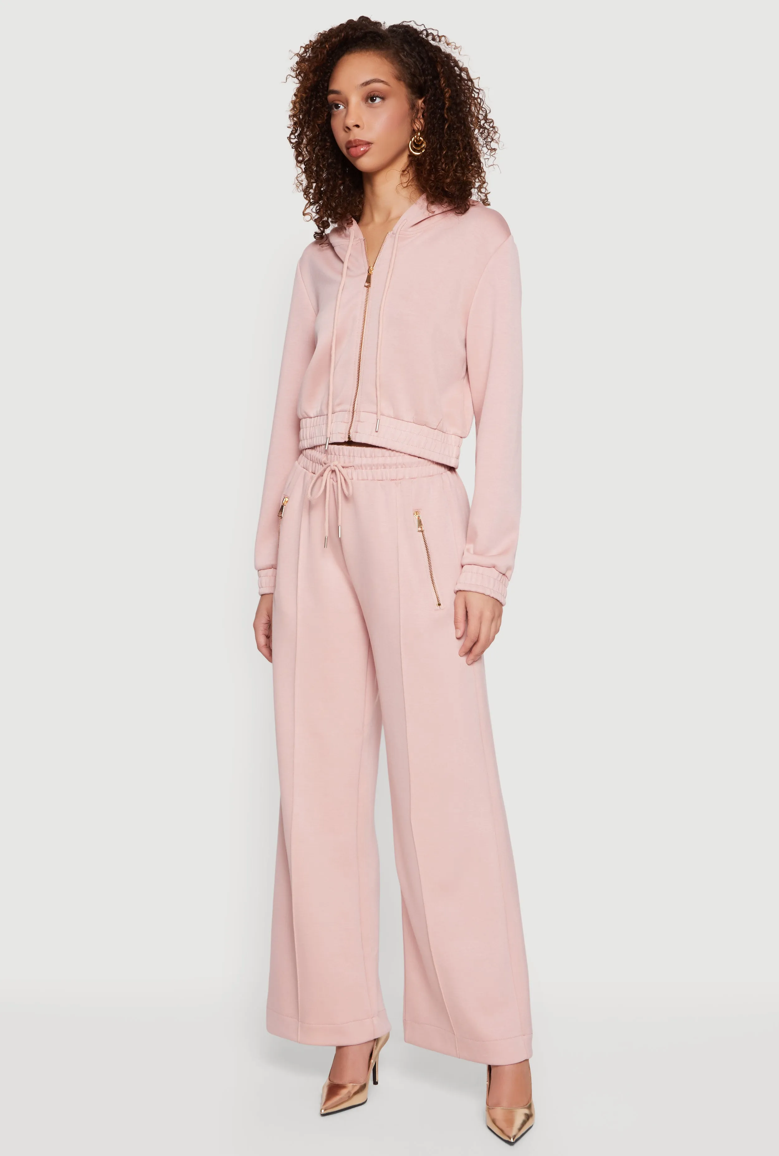 Pintuck Drawstring Waist Flare Sweatpants sold by Rainbow product image thumbnail 2