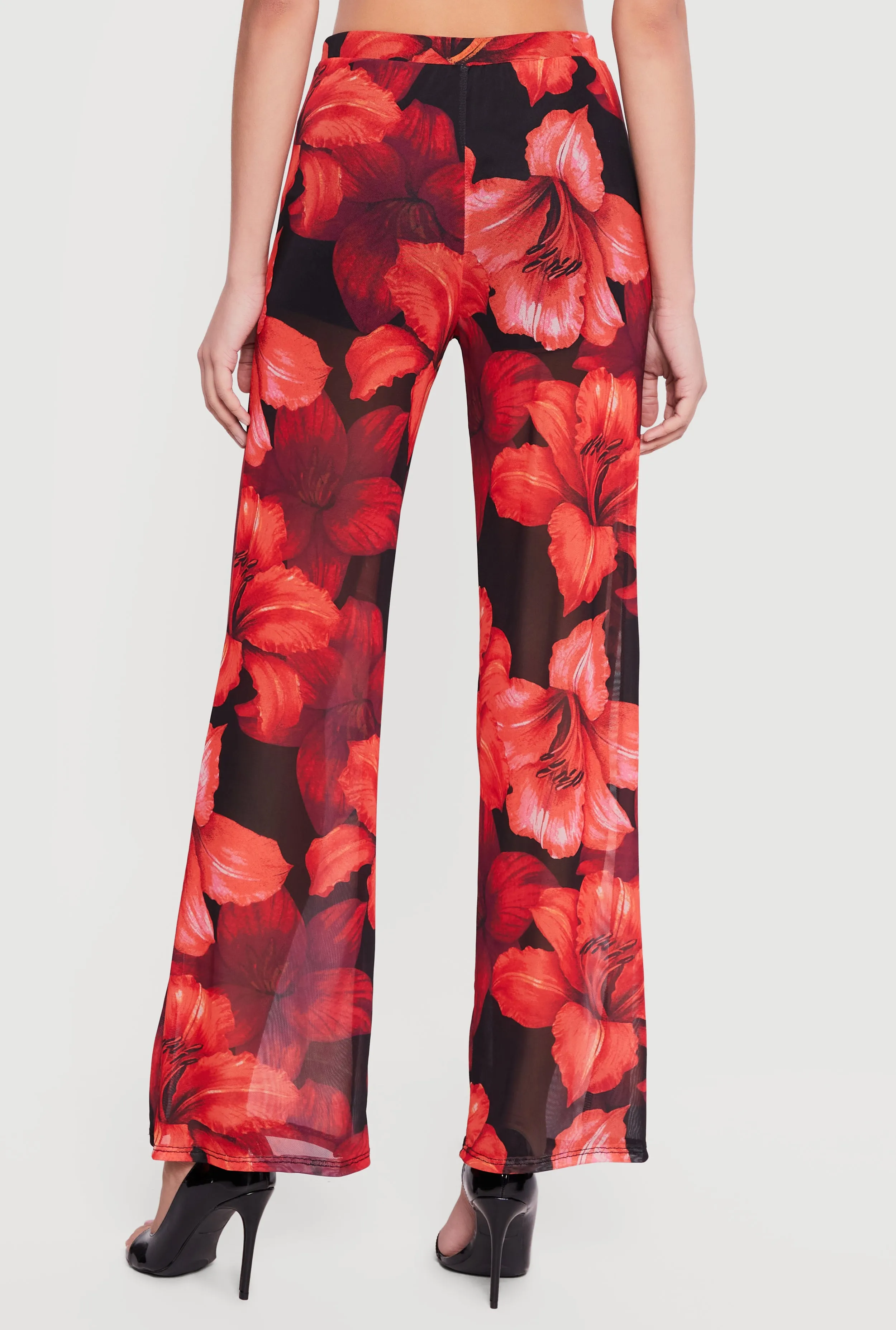 Mid Rise Floral Print Mesh Pants sold by Rainbow product image thumbnail 5