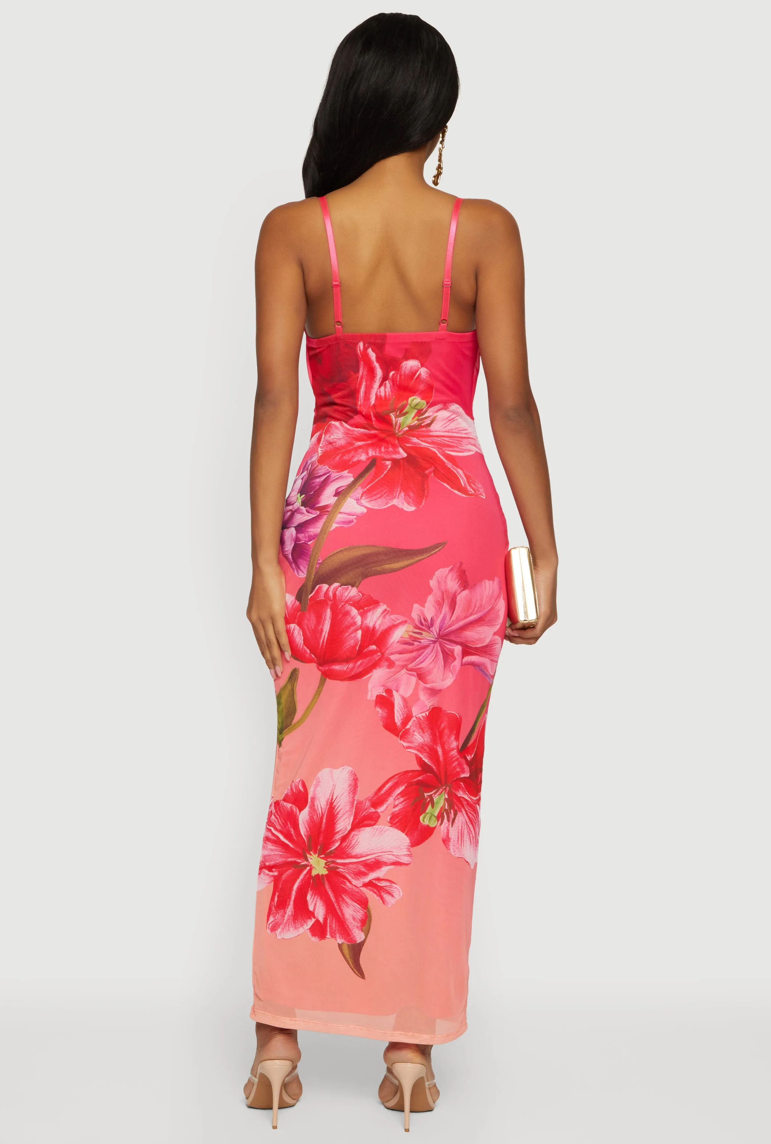 Almost Famous Sweetheart Cowl Neck Floral Bustier Dress sold by Rainbow product image thumbnail 3