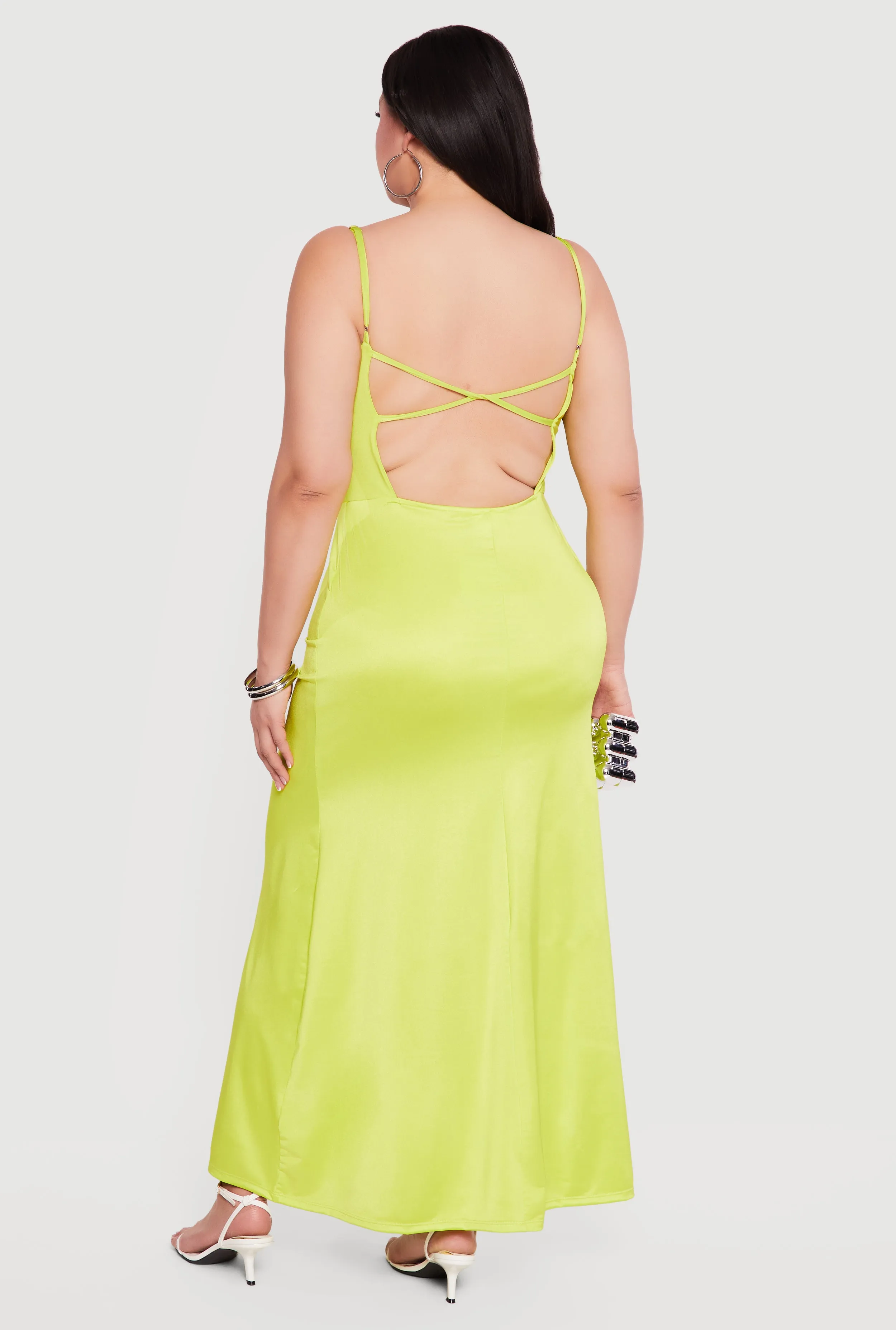 Plus Size Caged Back Cami Maxi Dress sold by Rainbow product image thumbnail 3