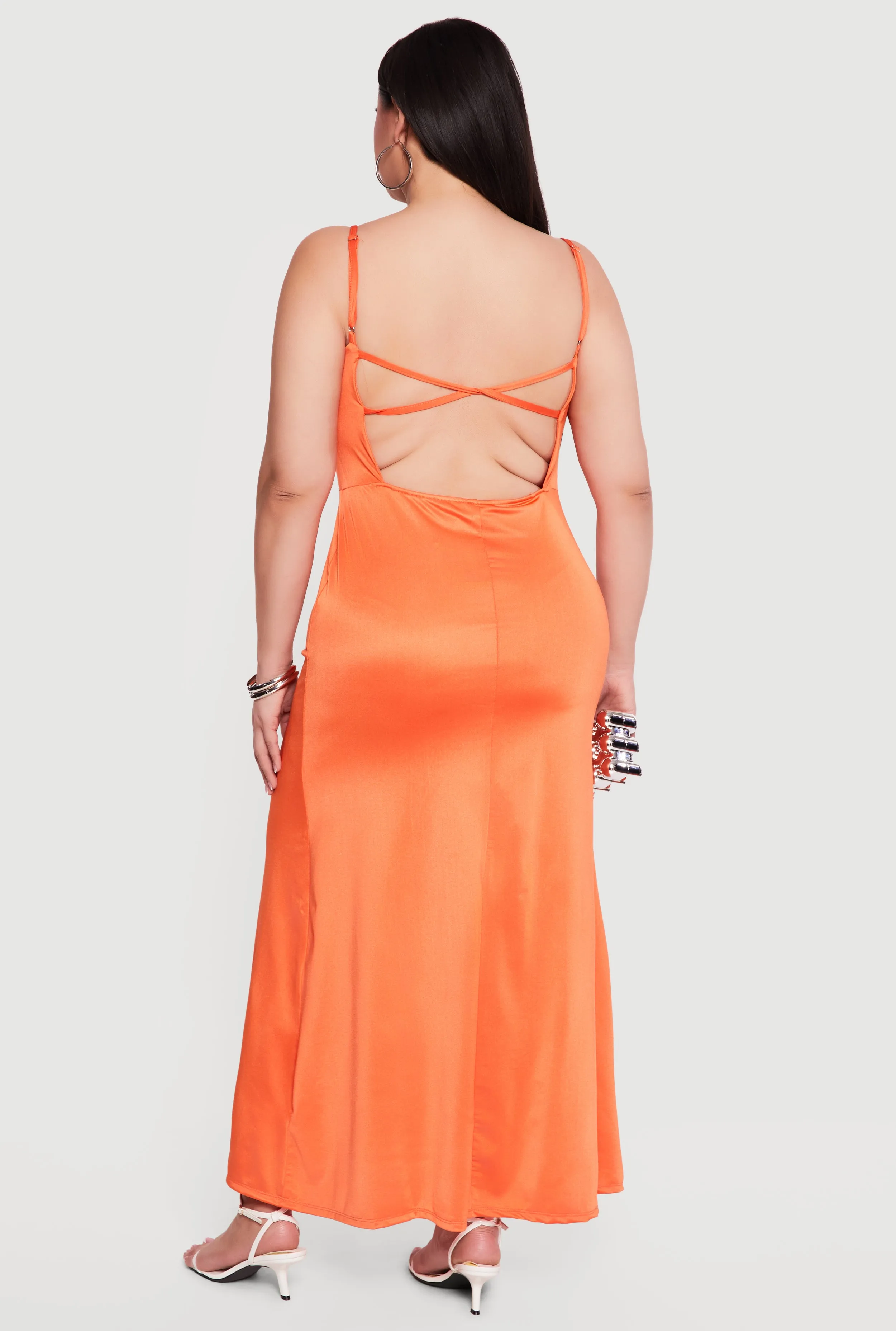 Plus Size Caged Back Cami Maxi Dress sold by Rainbow product image thumbnail 3