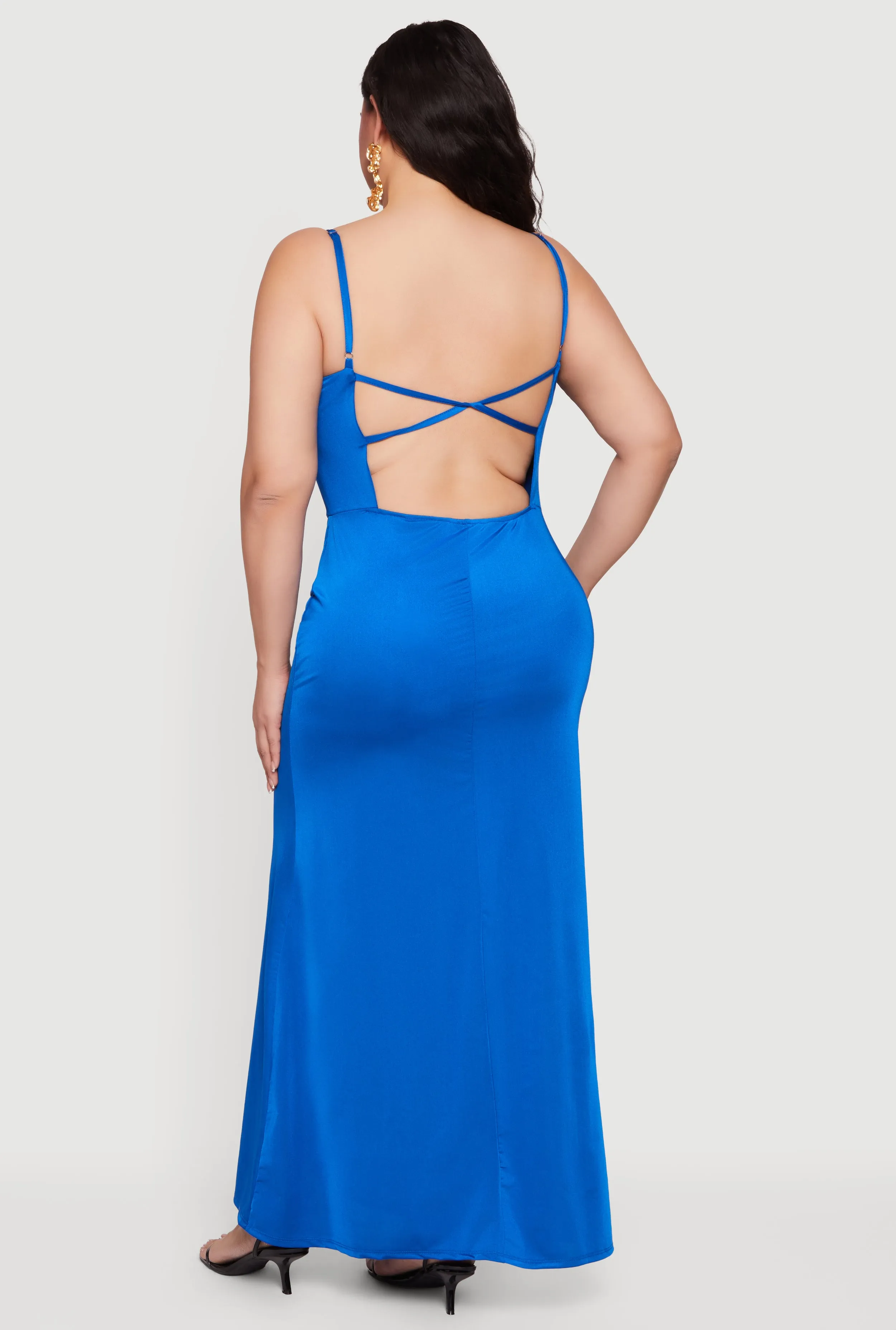 Plus Size Caged Back Cami Maxi Dress sold by Rainbow product image thumbnail 3