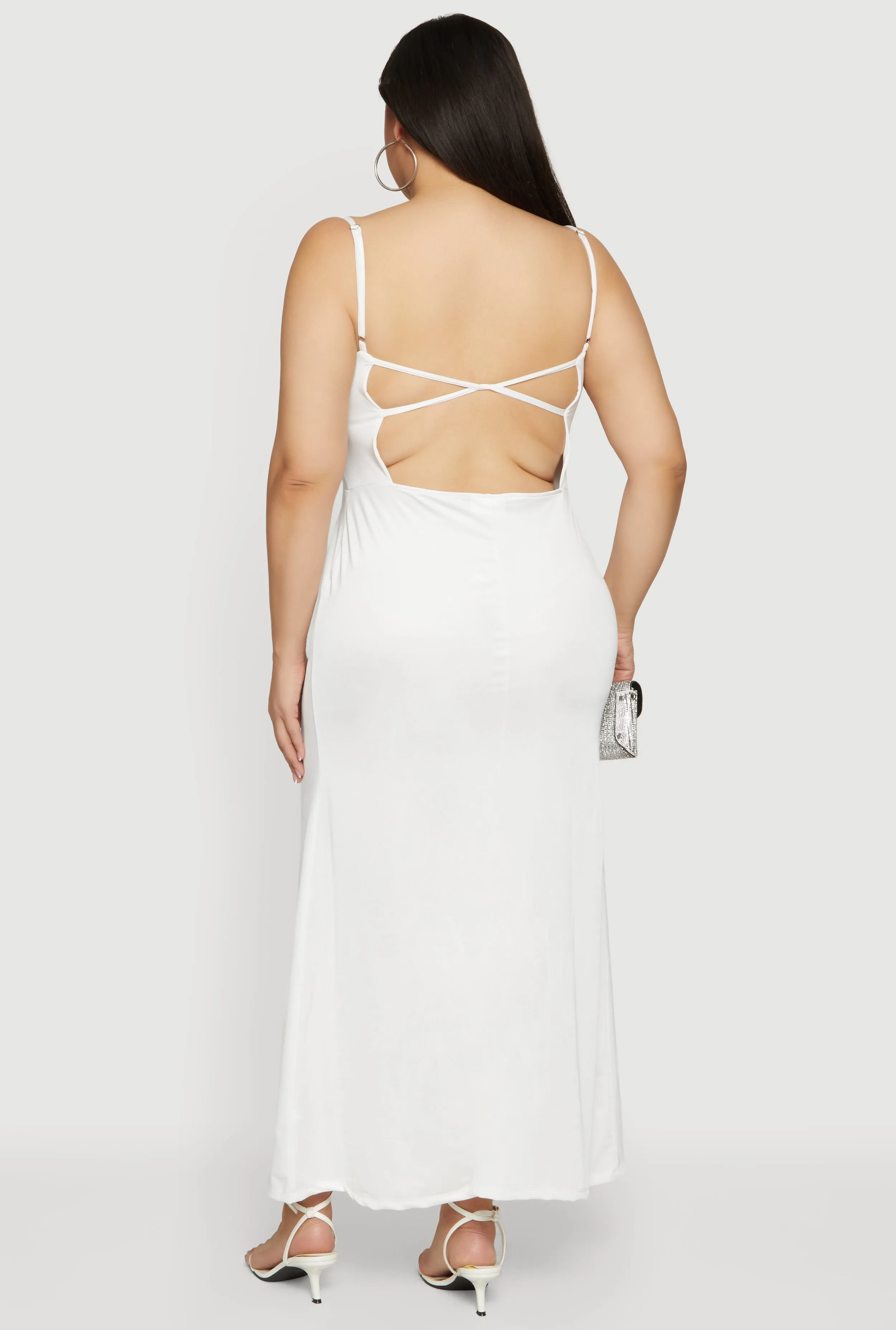 Plus Size Caged Back Cami Maxi Dress sold by Rainbow product image thumbnail 3