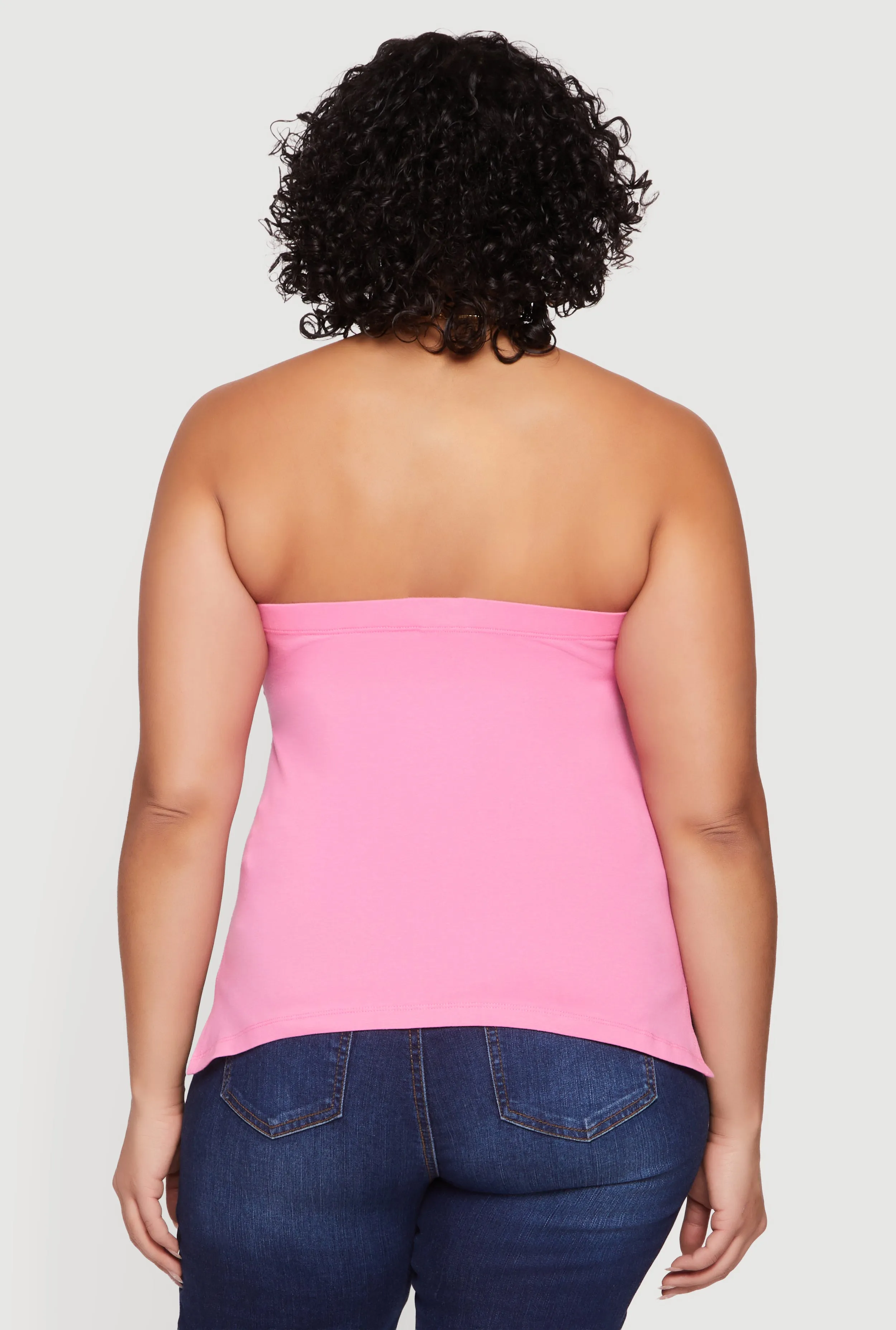 Plus Size Solid Side Slit Tube Top sold by Rainbow product image thumbnail 5