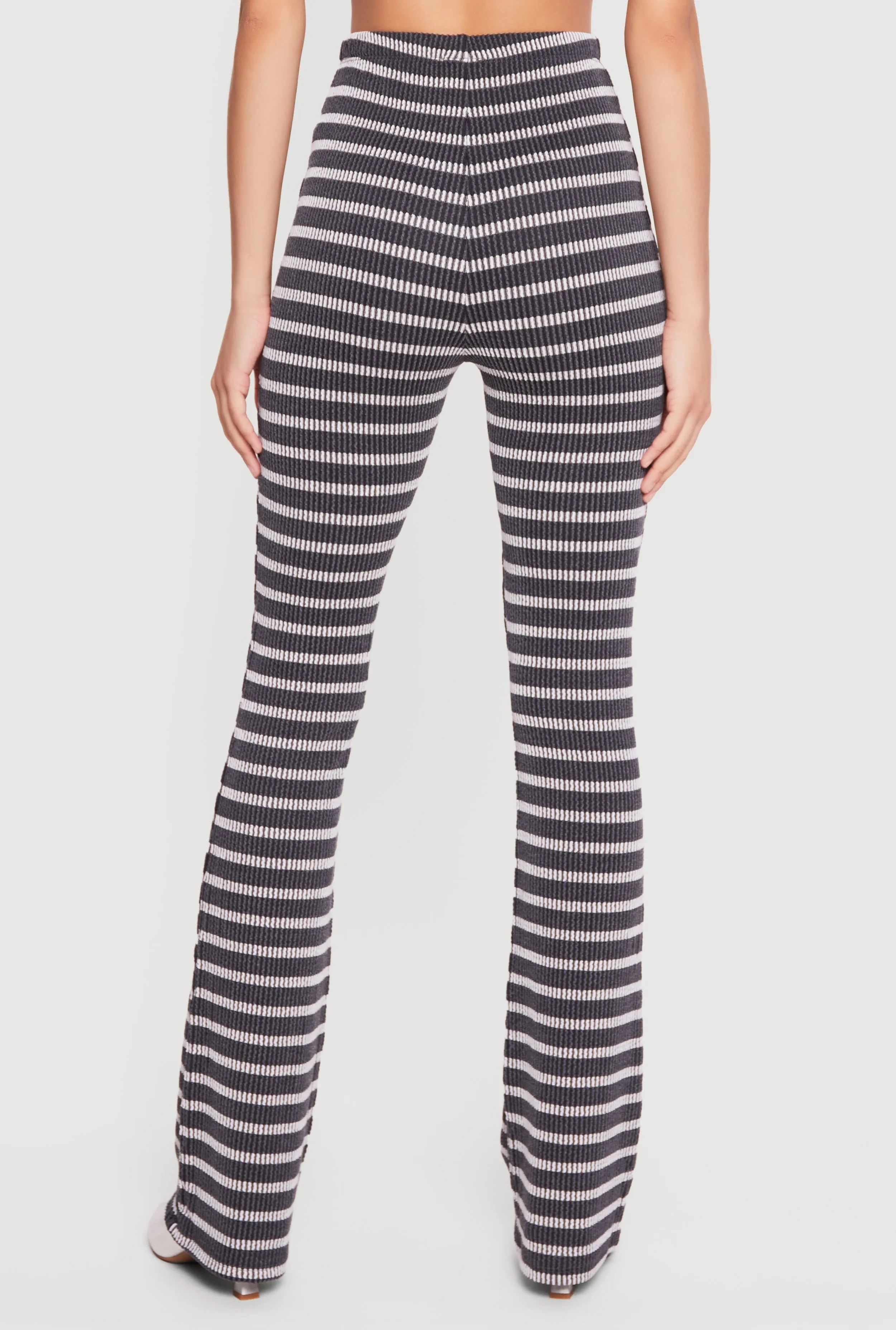 High Waisted Ribbed Knit Striped Pants sold by Rainbow product image thumbnail 5