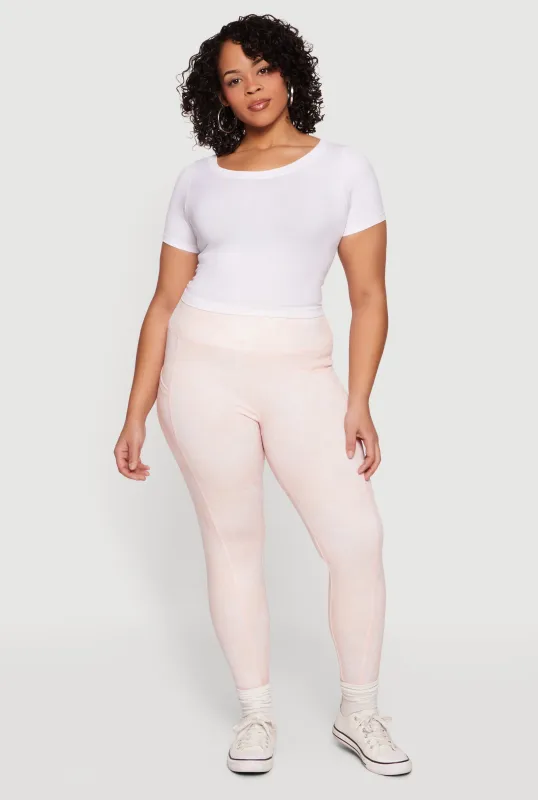 Plus Size Patterned Leggings with Cell Phone Pockets sold by Rainbow