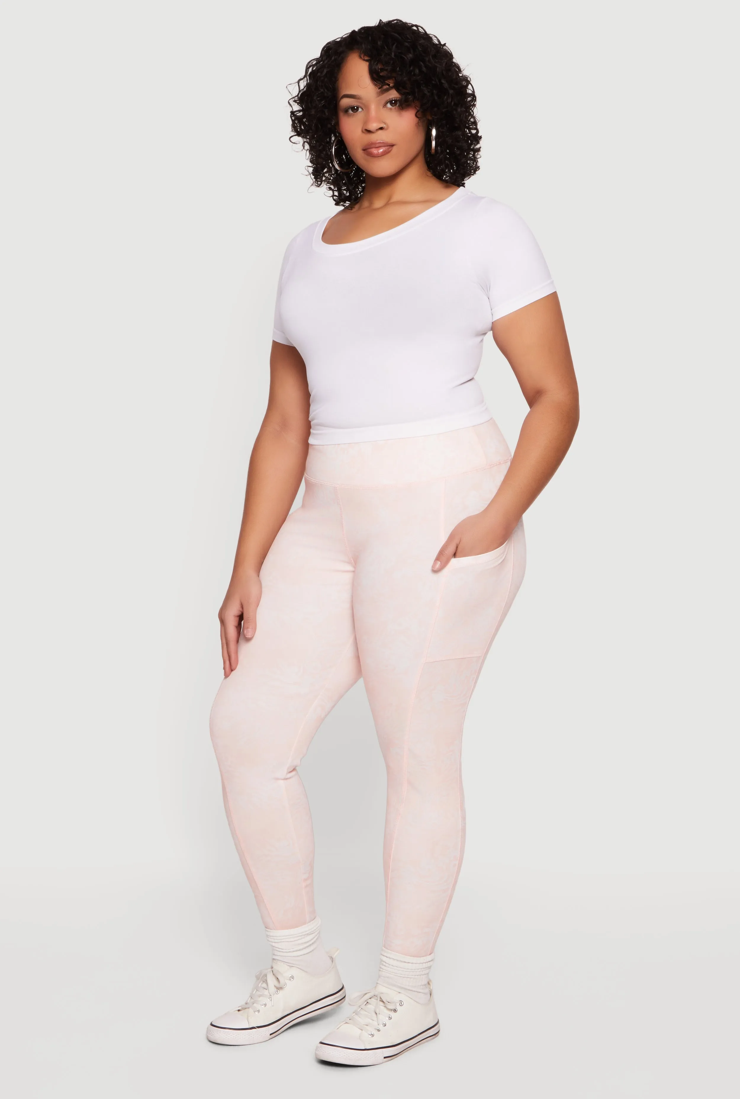 Plus Size Patterned Leggings with Cell Phone Pockets sold by Rainbow product image thumbnail 2