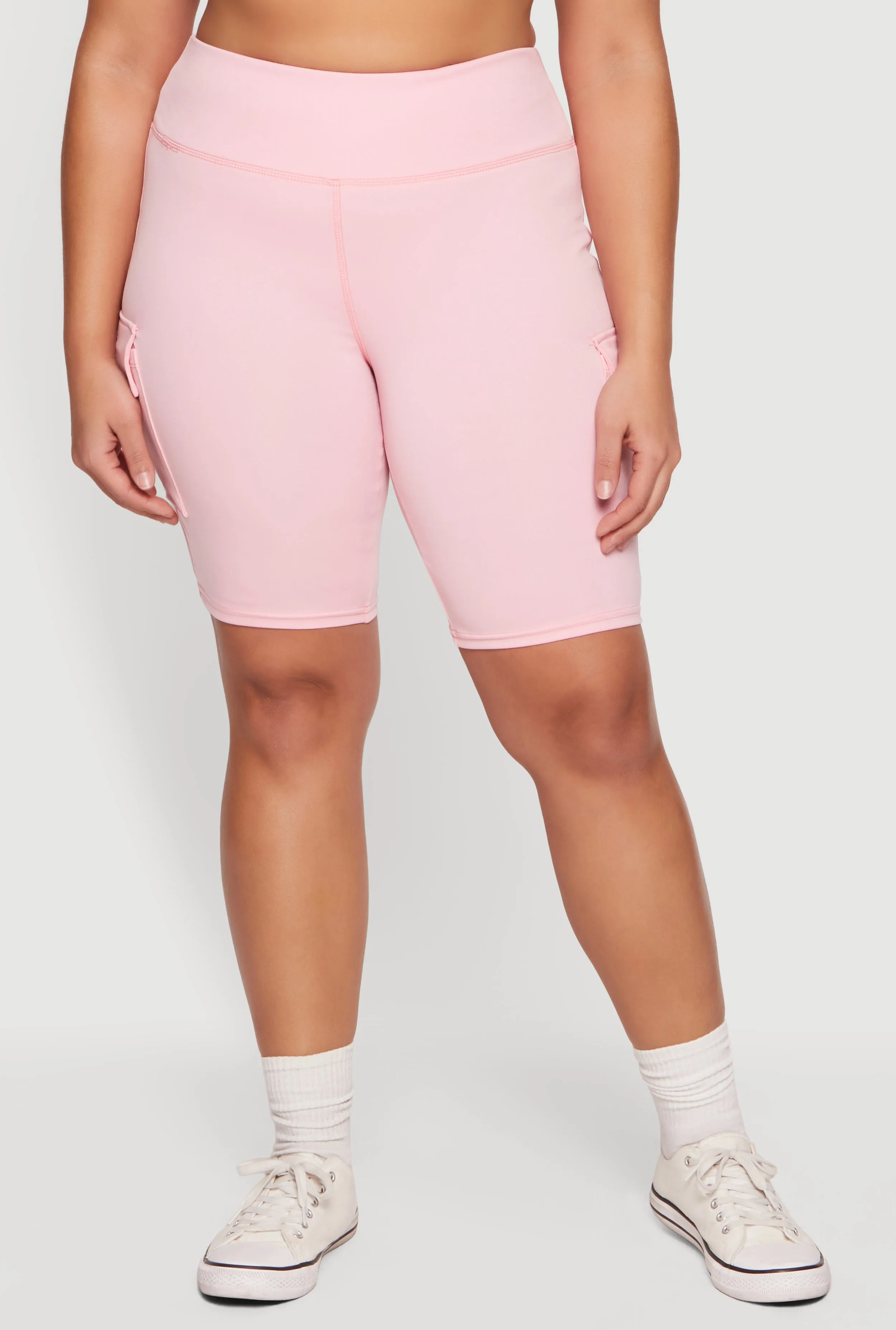 Plus Size High Waisted Cargo Bike Shorts sold by Rainbow product image thumbnail 3
