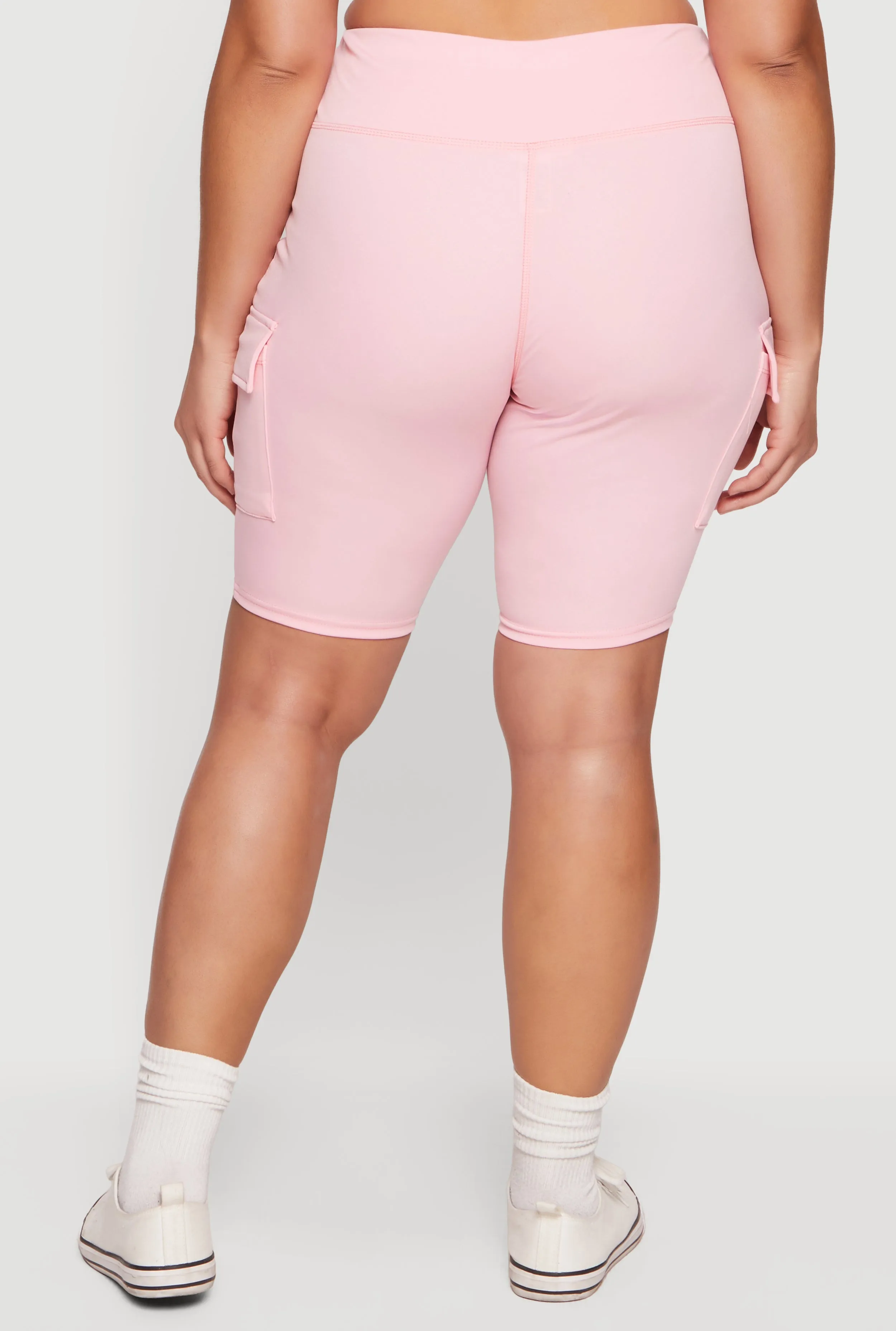 Plus Size High Waisted Cargo Bike Shorts sold by Rainbow product image thumbnail 5