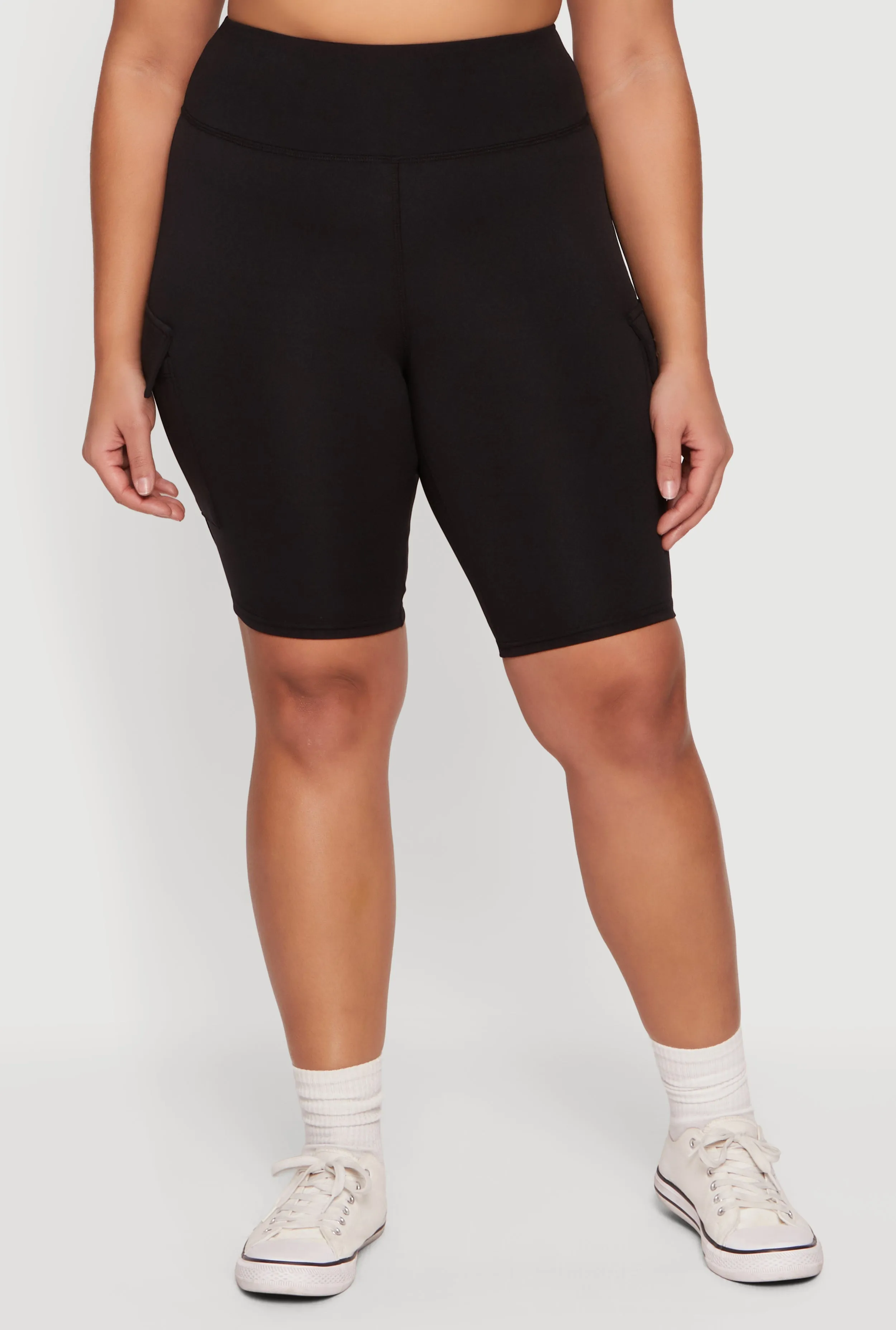 Plus Size High Waisted Cargo Bike Shorts sold by Rainbow product image thumbnail 3