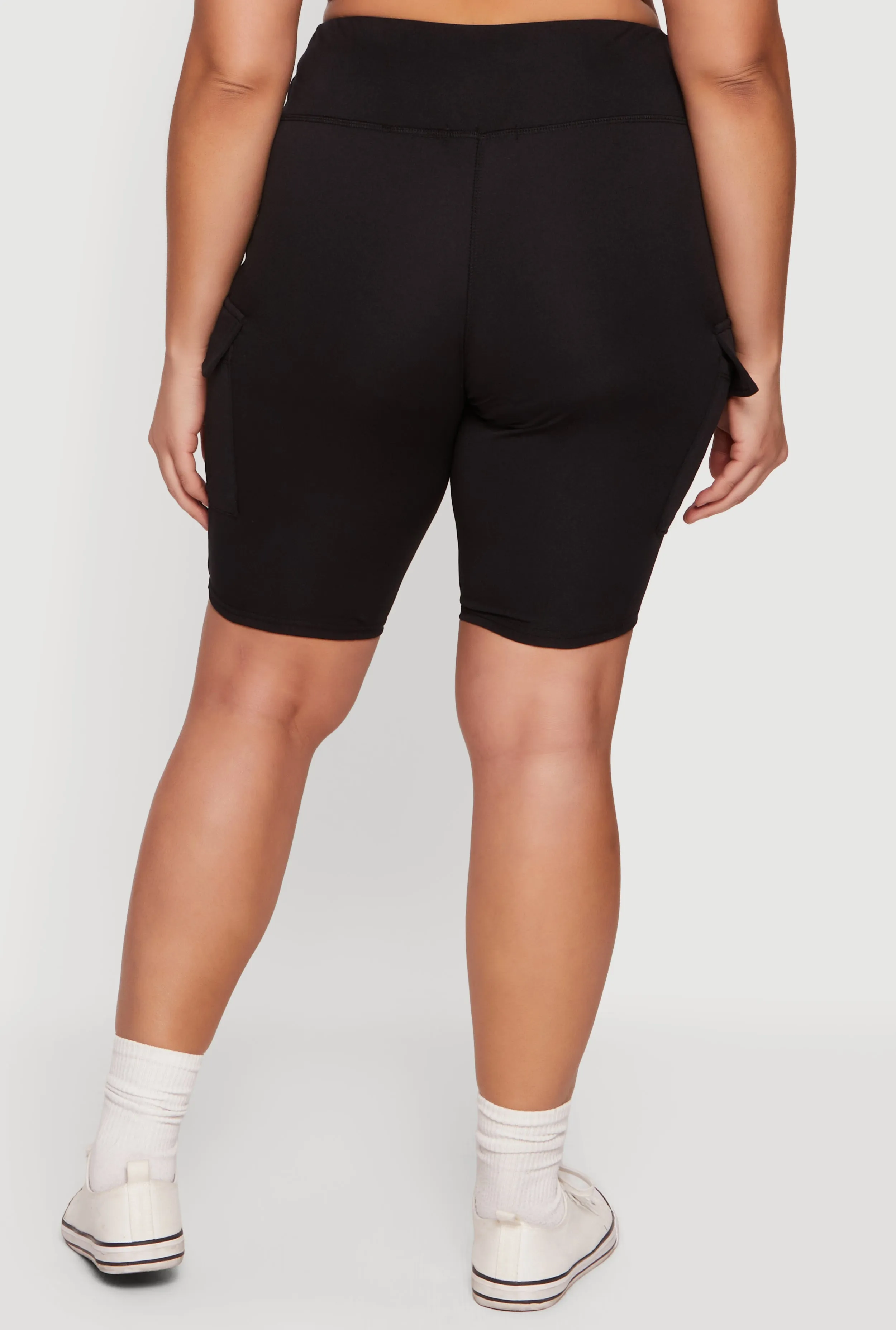 Plus Size High Waisted Cargo Bike Shorts sold by Rainbow product image thumbnail 5