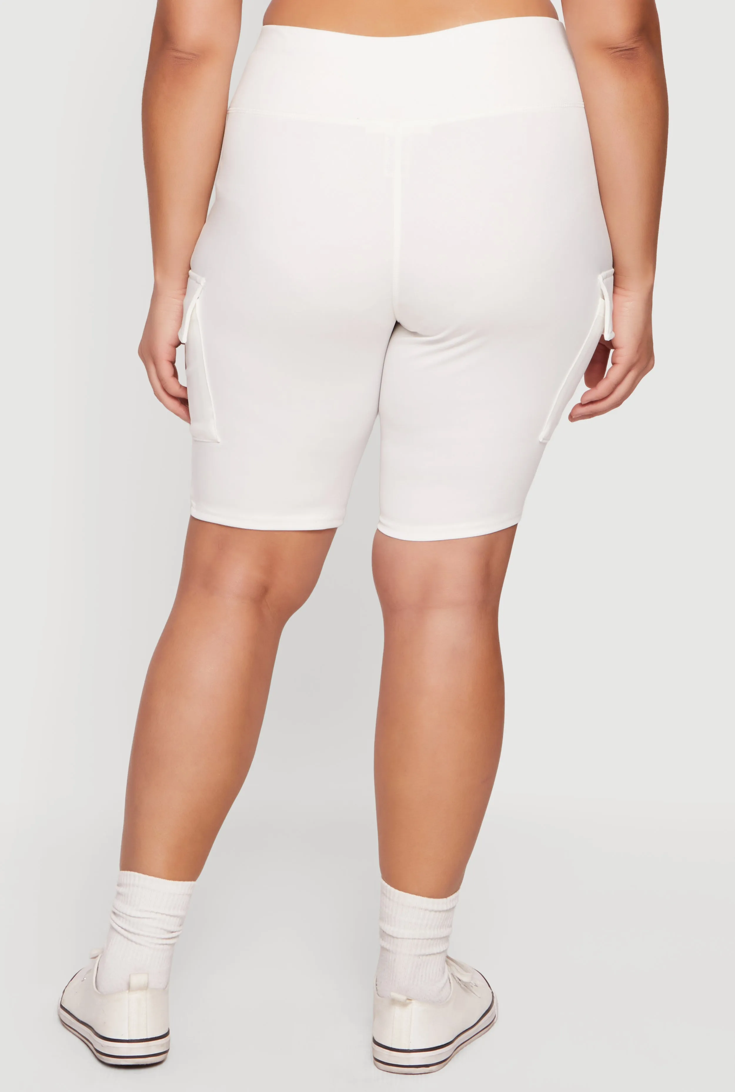 Plus Size High Waisted Cargo Bike Shorts sold by Rainbow product image thumbnail 5