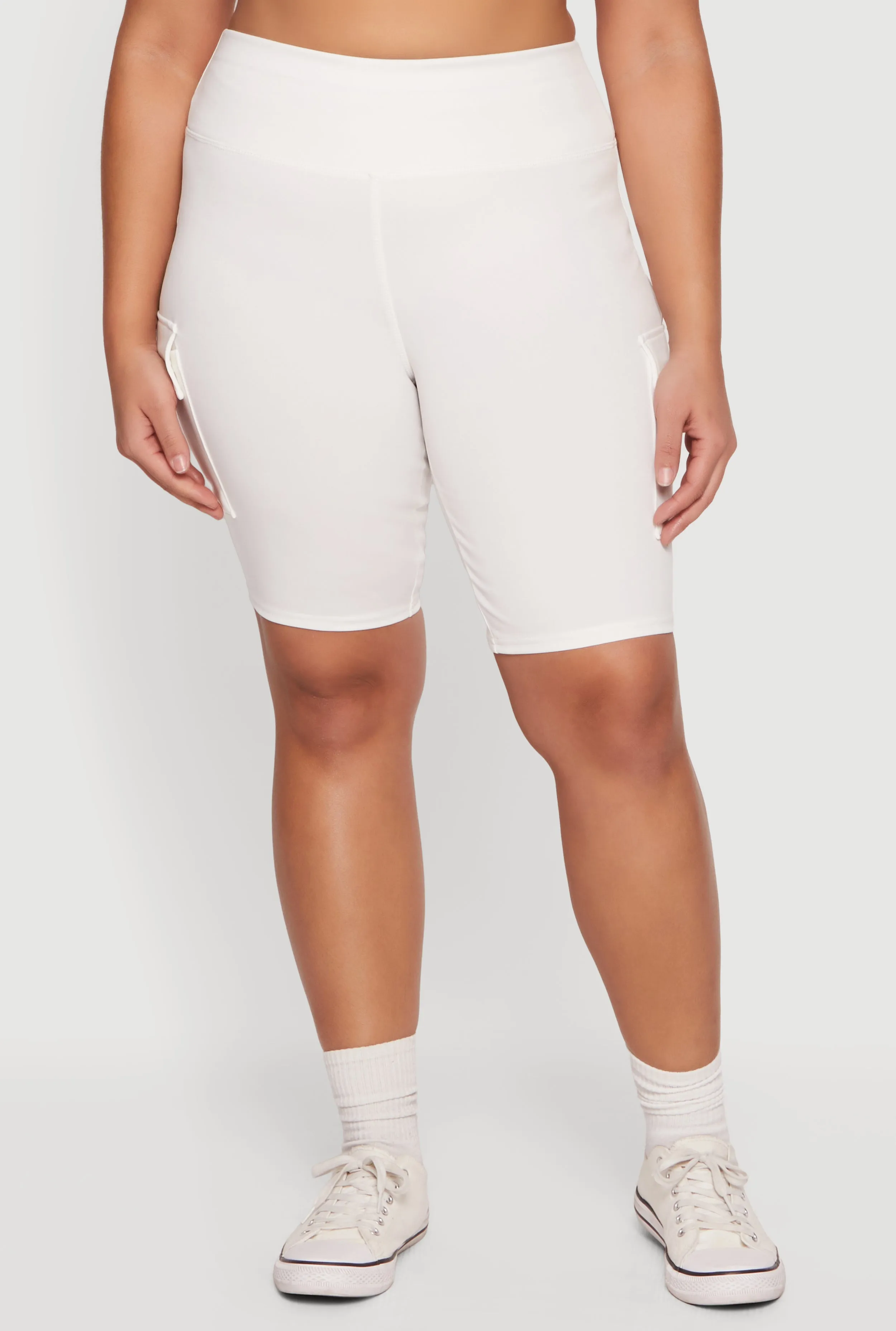 Plus Size High Waisted Cargo Bike Shorts sold by Rainbow product image thumbnail 3