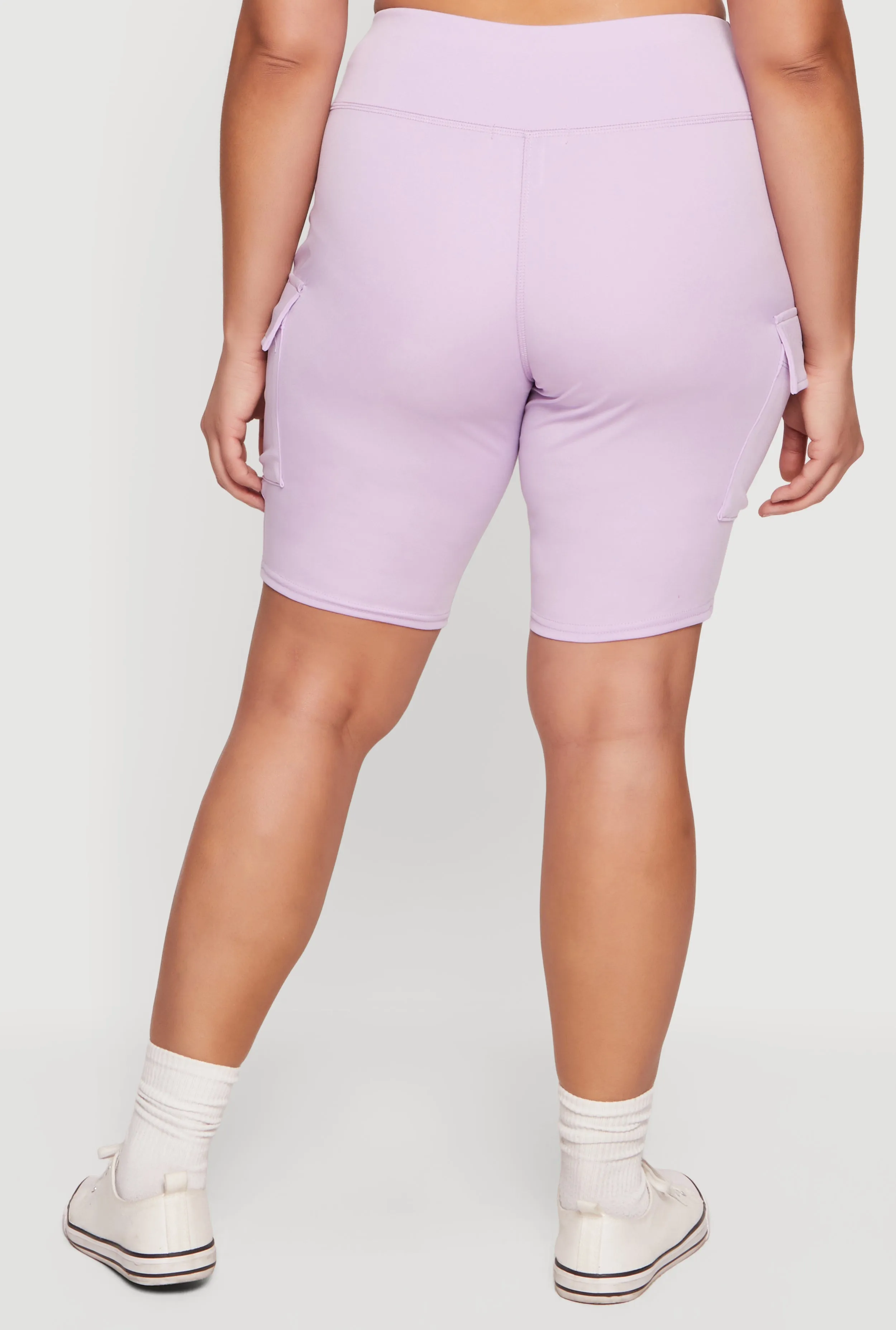 Plus Size High Waisted Cargo Bike Shorts sold by Rainbow product image thumbnail 5