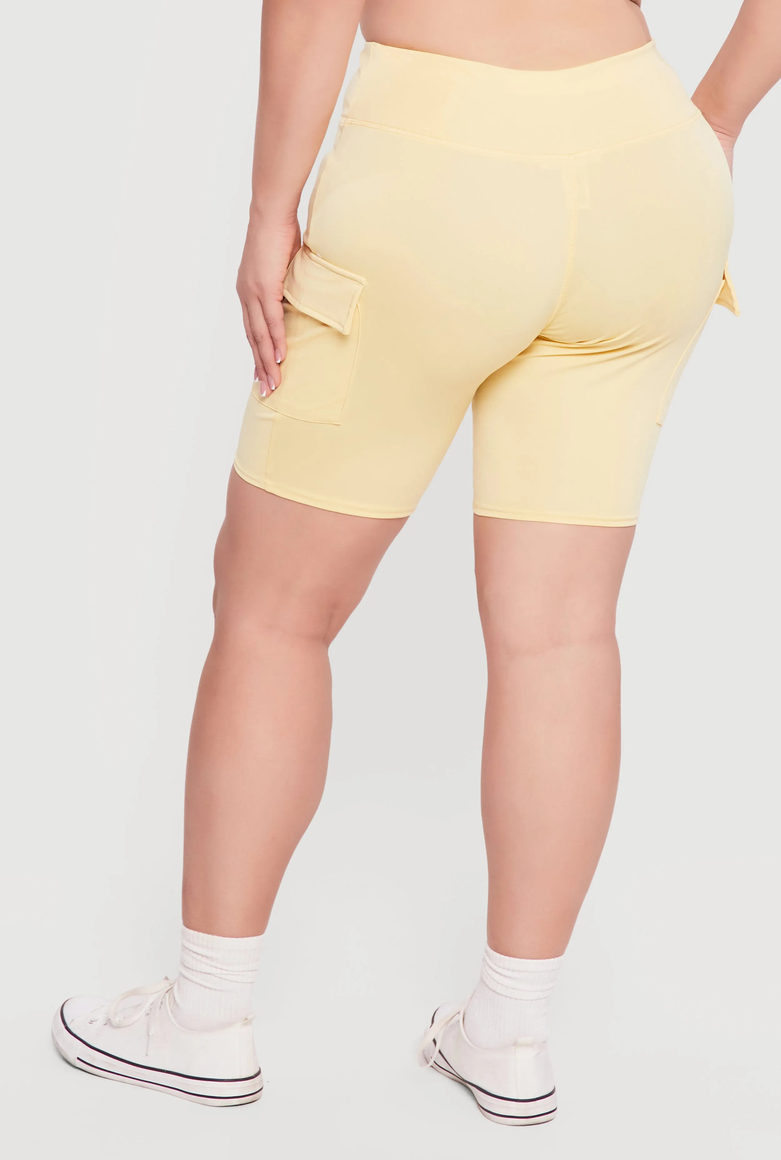 Plus Size High Waisted Cargo Bike Shorts sold by Rainbow product image thumbnail 5