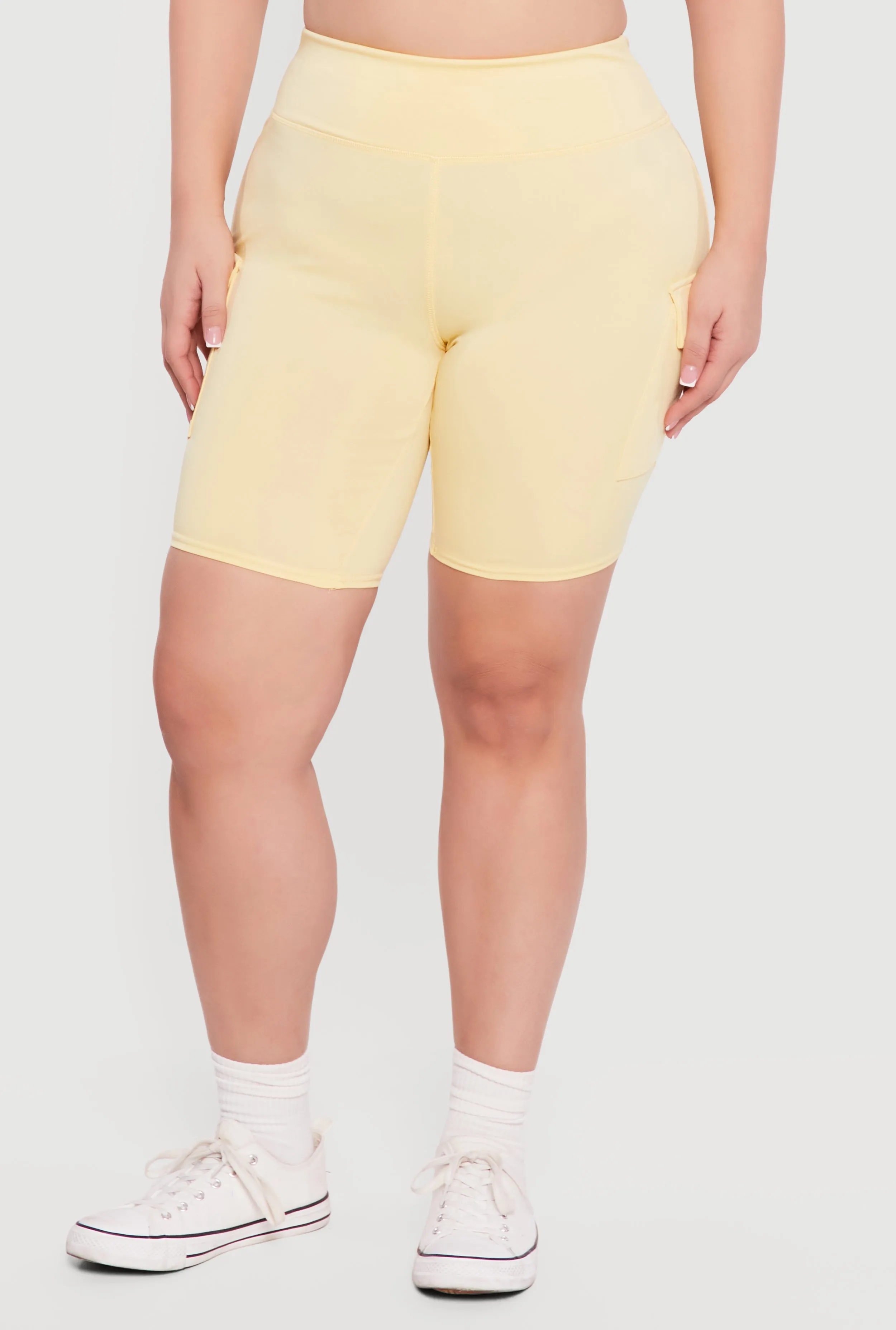 Plus Size High Waisted Cargo Bike Shorts sold by Rainbow product image thumbnail 3