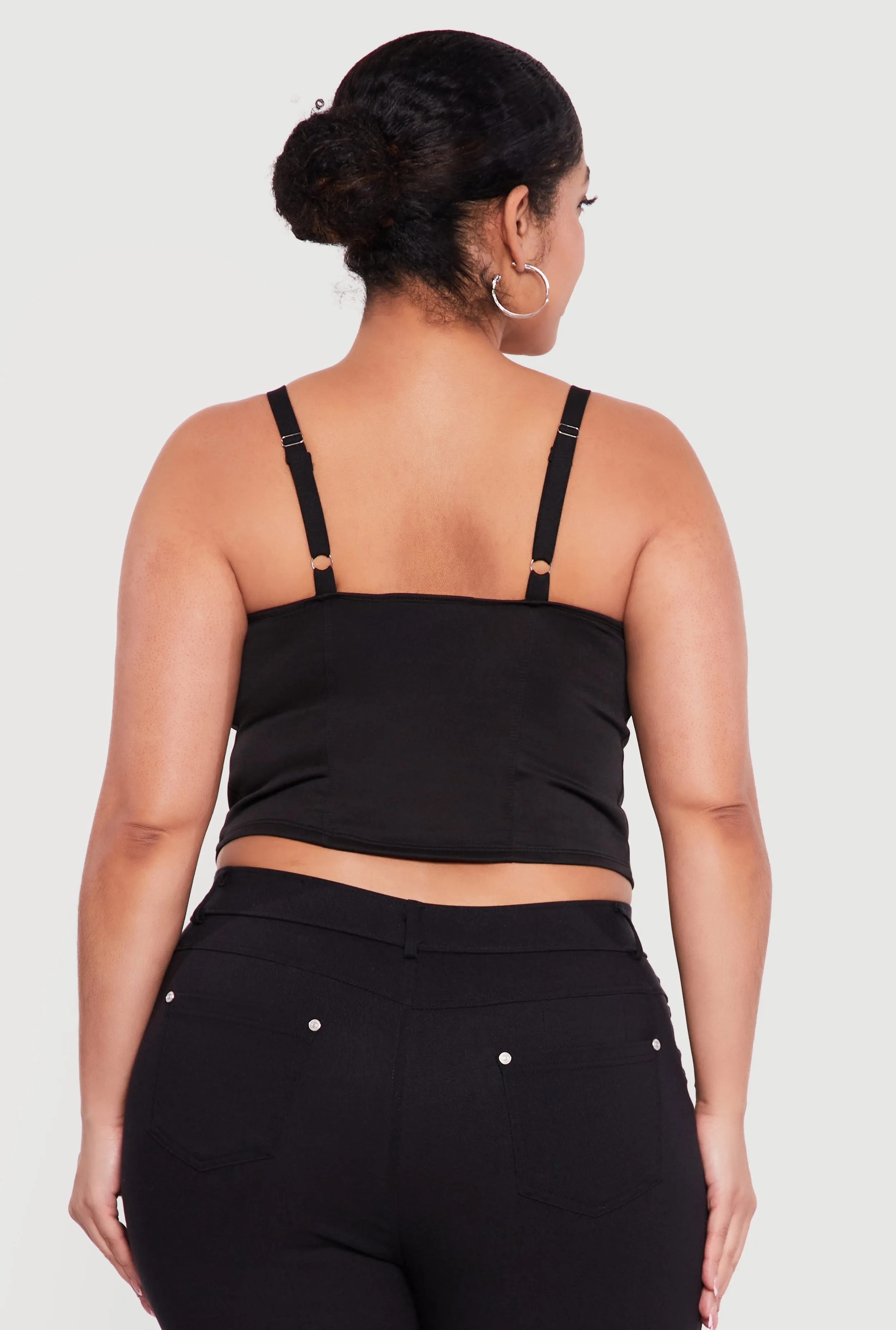 Plus Size Rhinestone Cropped Sweetheart Bustier Top sold by Rainbow product image thumbnail 5