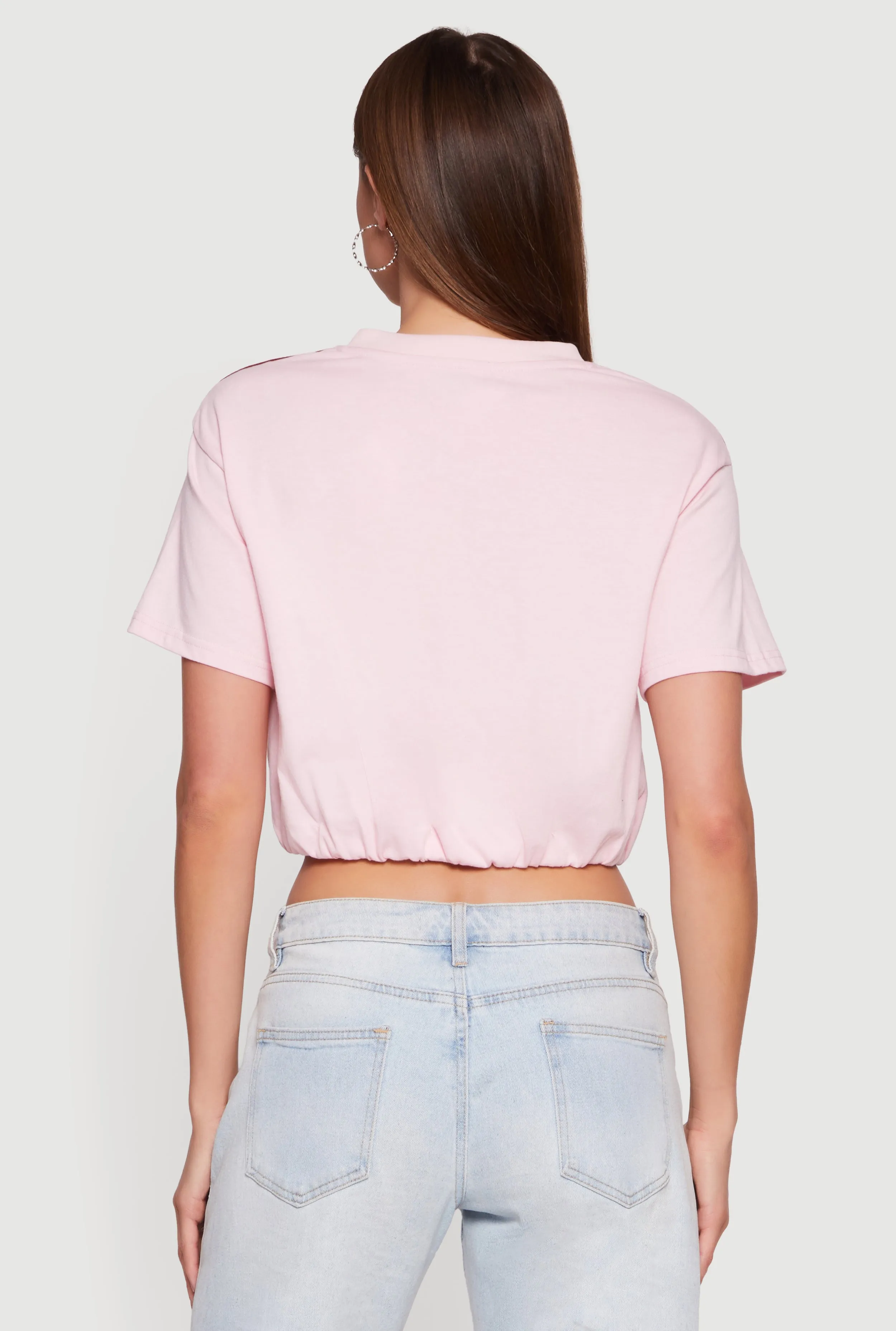 Almost Famous V-Neck Football Cropped T-Shirt sold by Rainbow product image thumbnail 5