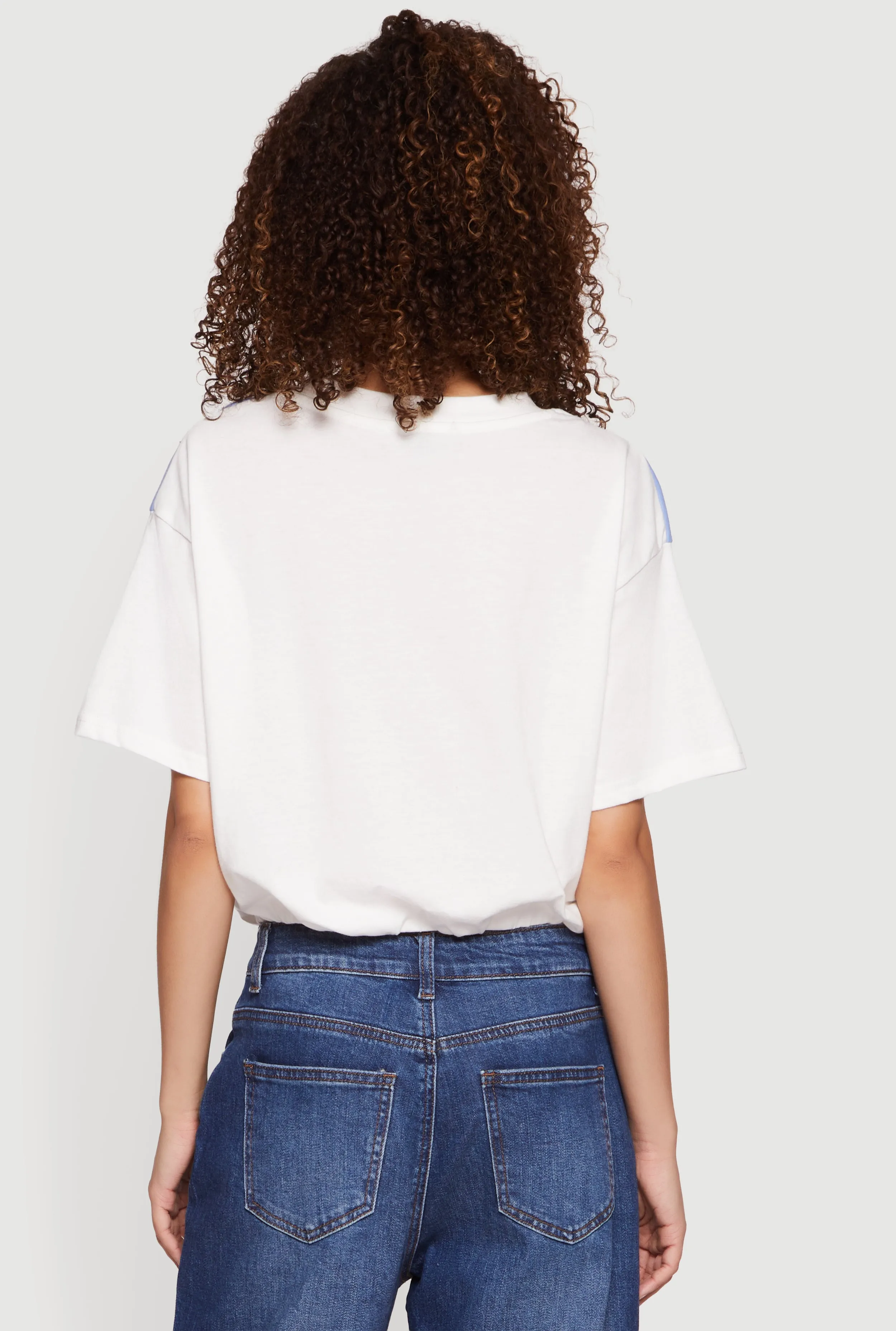 Almost Famous V-Neck Football Cropped T-Shirt sold by Rainbow product image thumbnail 5