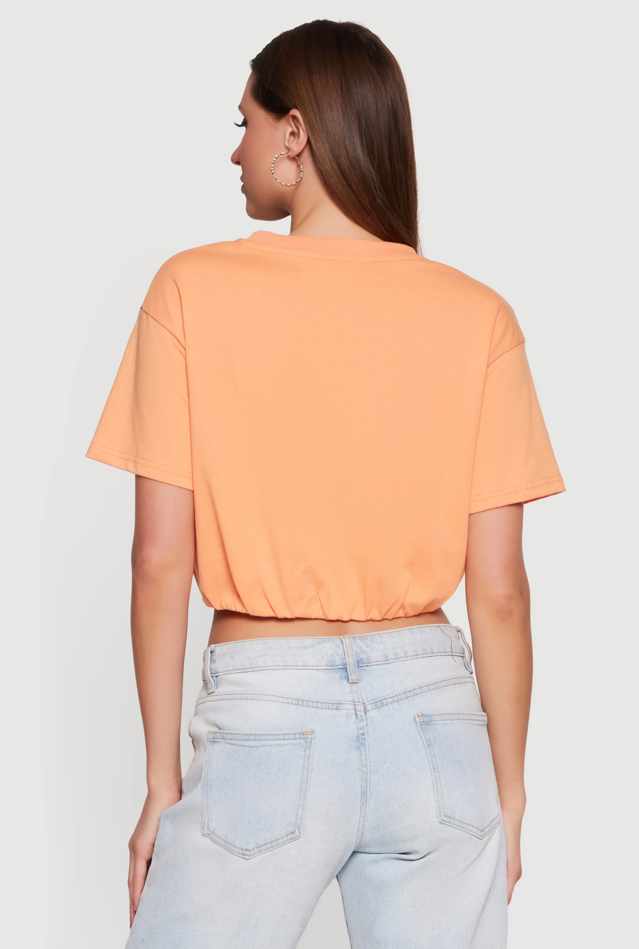 Almost Famous V-Neck Football Cropped T-Shirt sold by Rainbow product image thumbnail 5