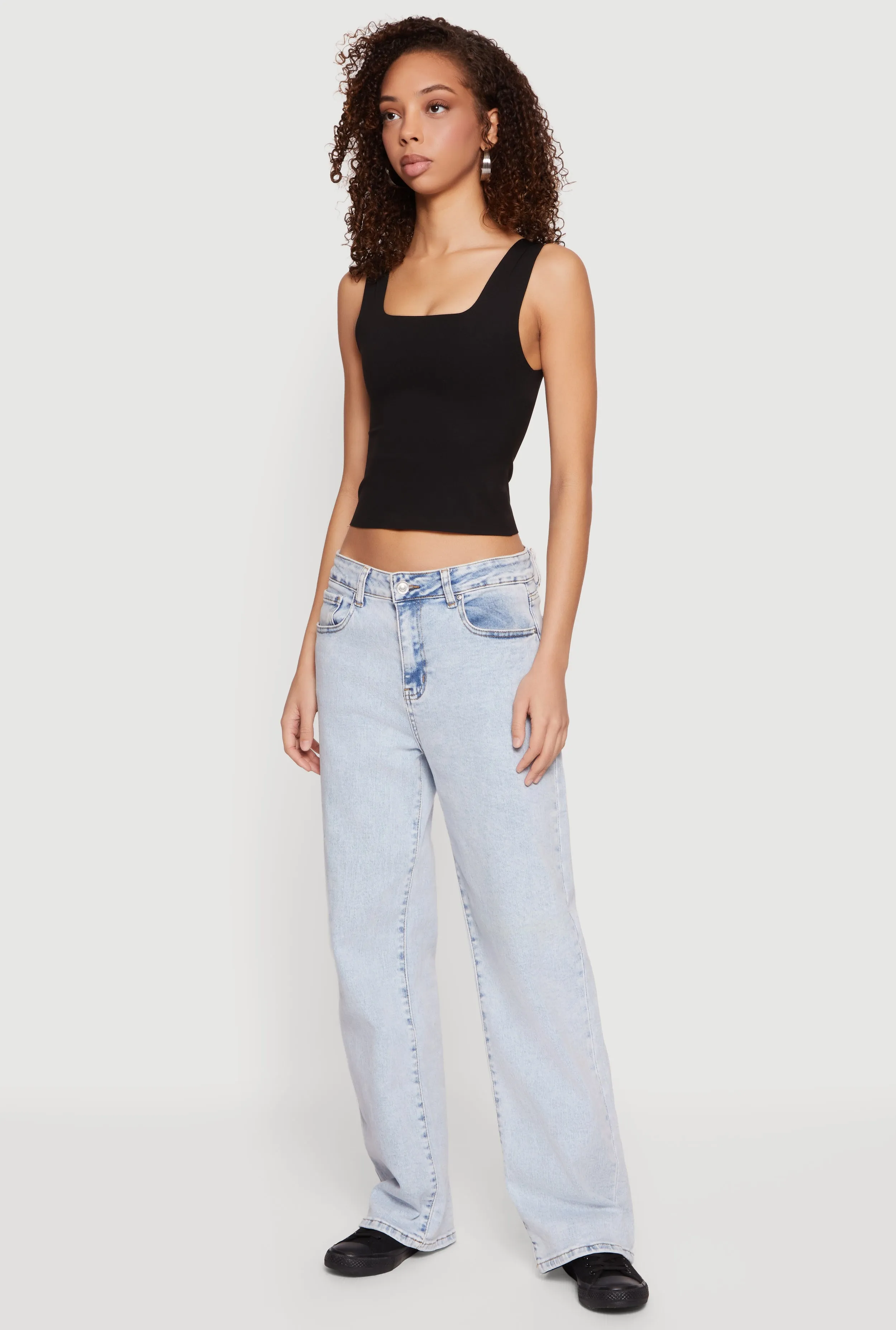 Square Neck Sleeveless Crop Top sold by Rainbow product image thumbnail 3