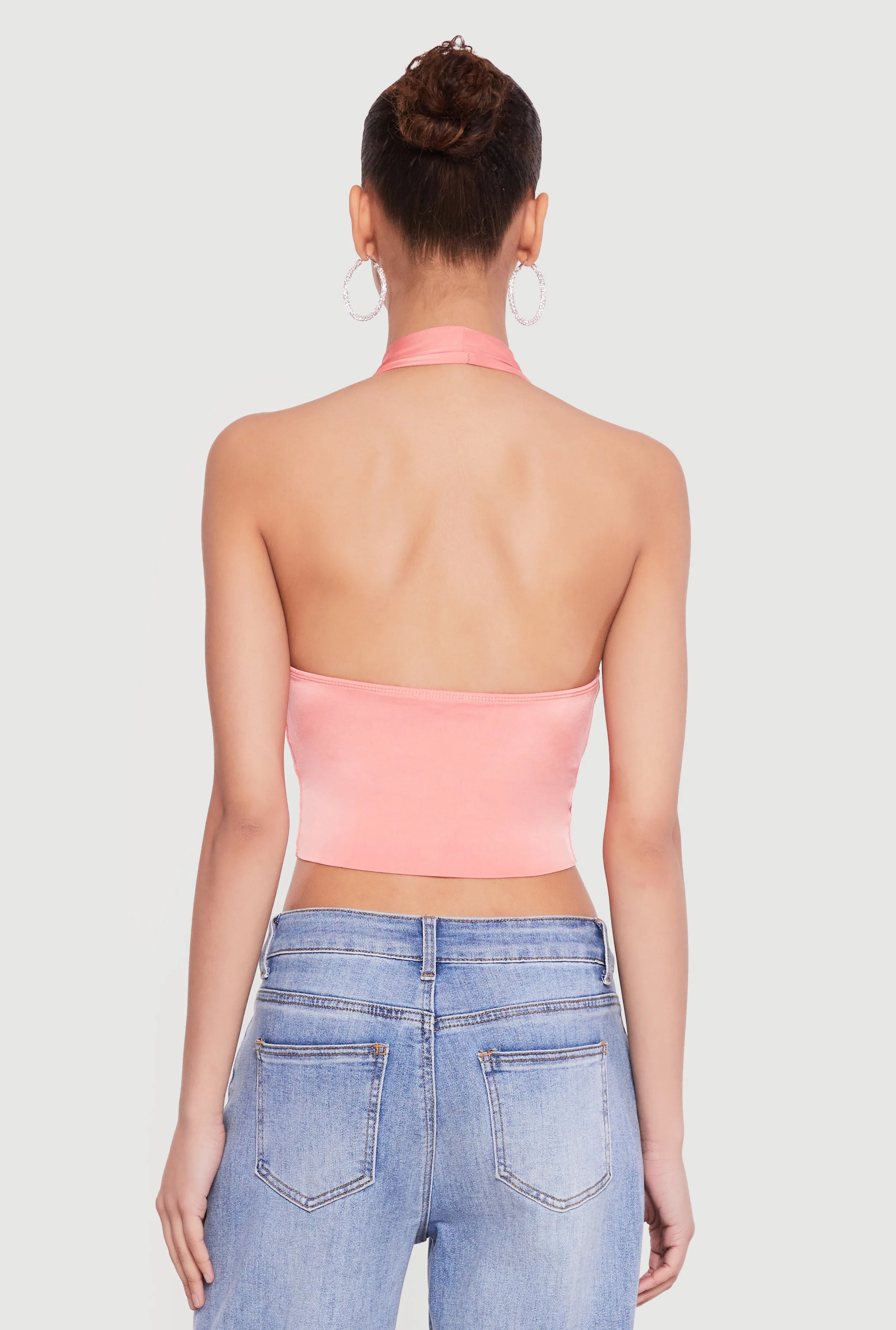 Cowl Neck Halter Crop Top sold by Rainbow product image thumbnail 5