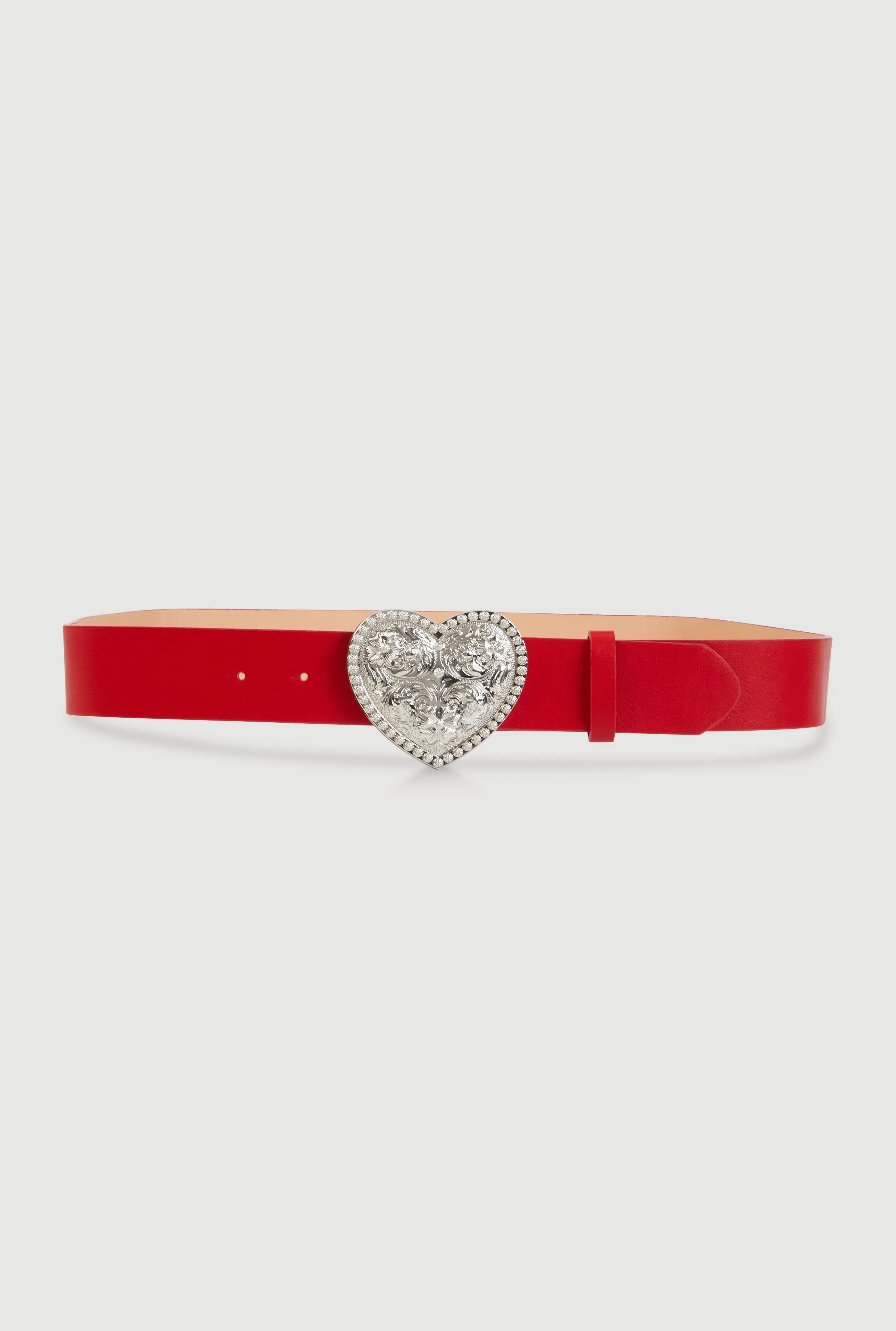 Plus Size Metallic Heart Buckle Belt sold by Rainbow
