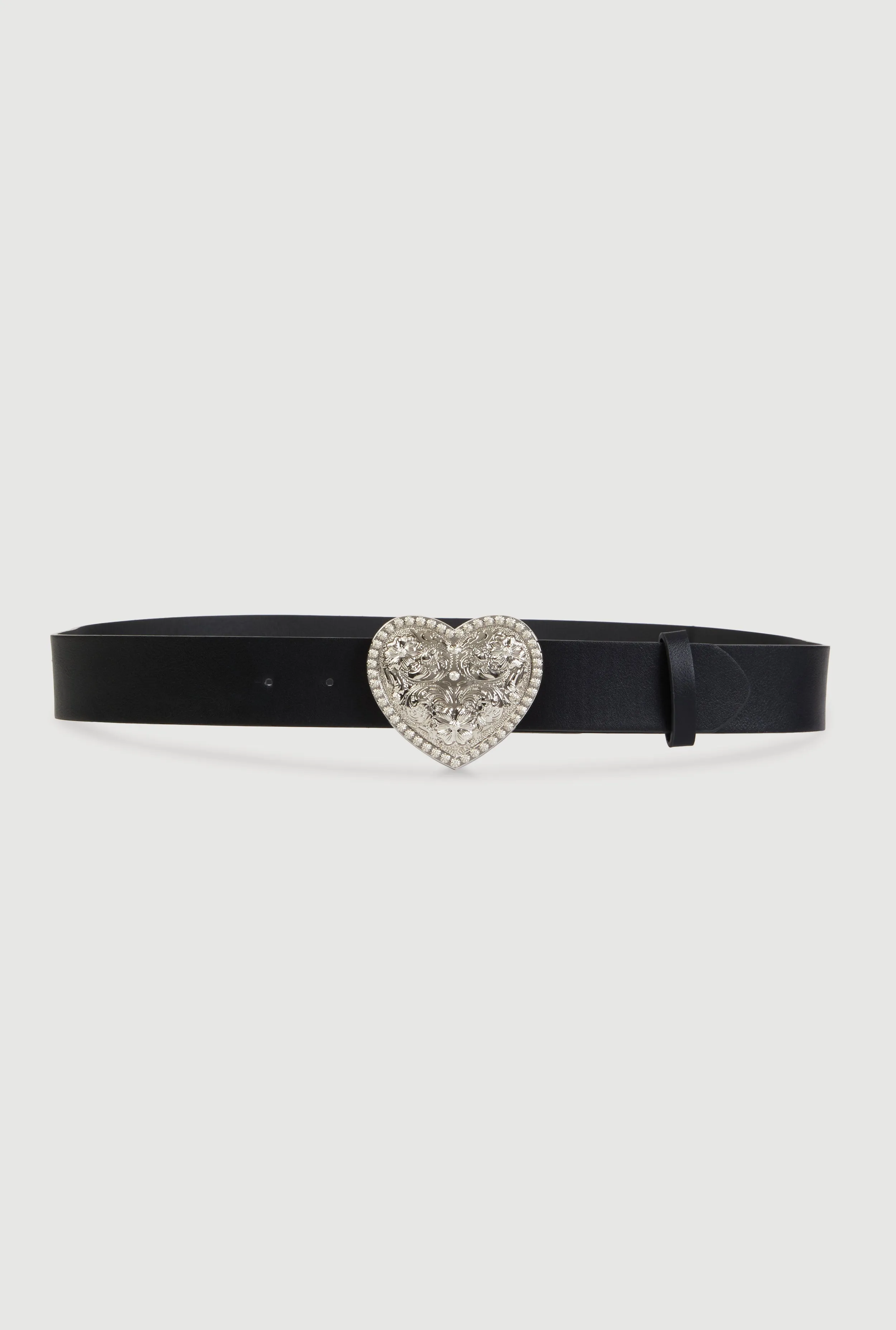 Plus Size Metallic Heart Buckle Belt sold by Rainbow
