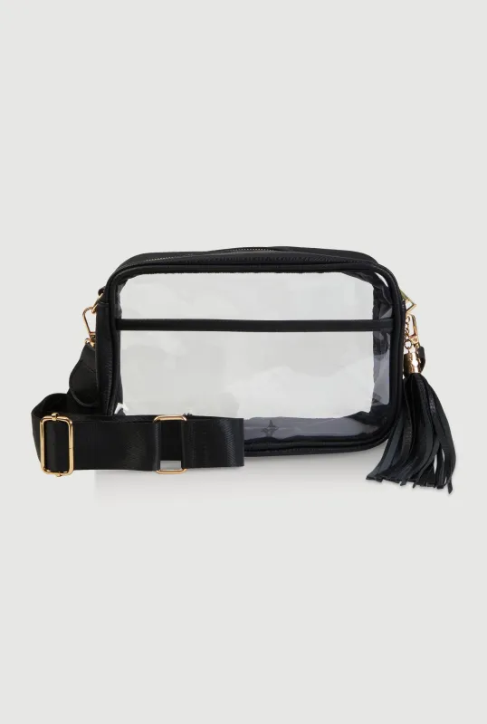 Transparent Crossbody Bag with Tassel sold by Rainbow