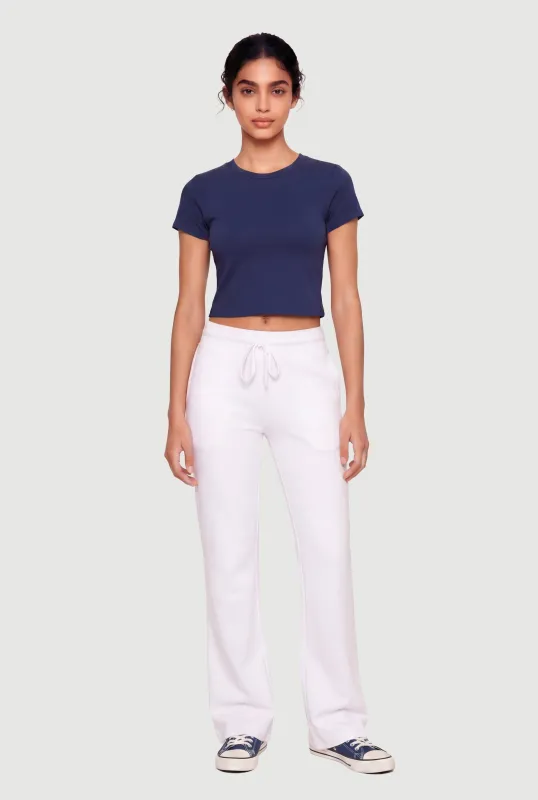 Basic Short Sleeve Cropped Tee sold by Rainbow