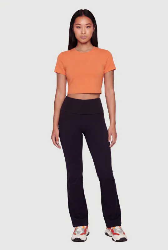 Basic Short Sleeve Cropped Tee sold by Rainbow