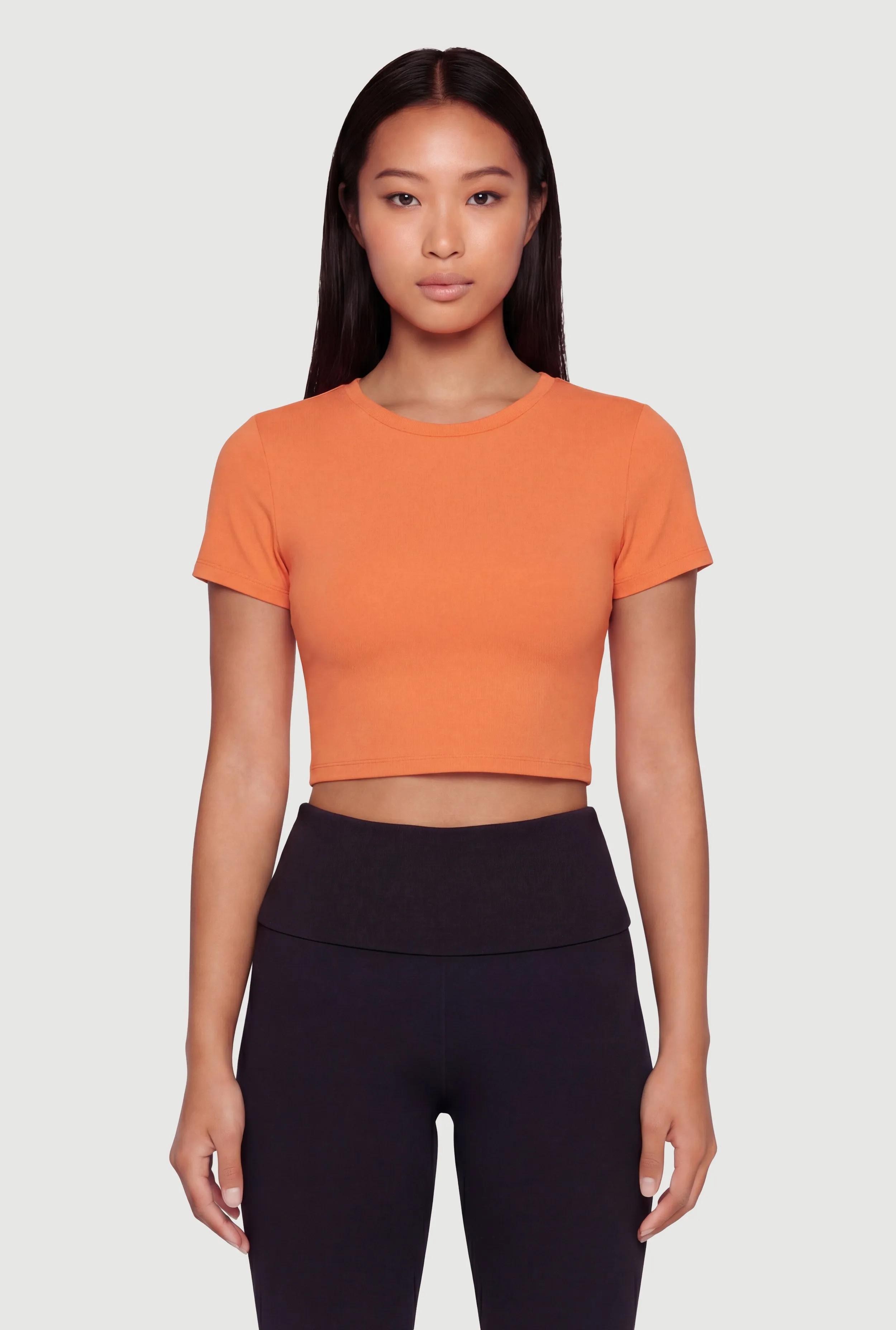 Basic Short Sleeve Cropped Tee sold by Rainbow product image thumbnail 2