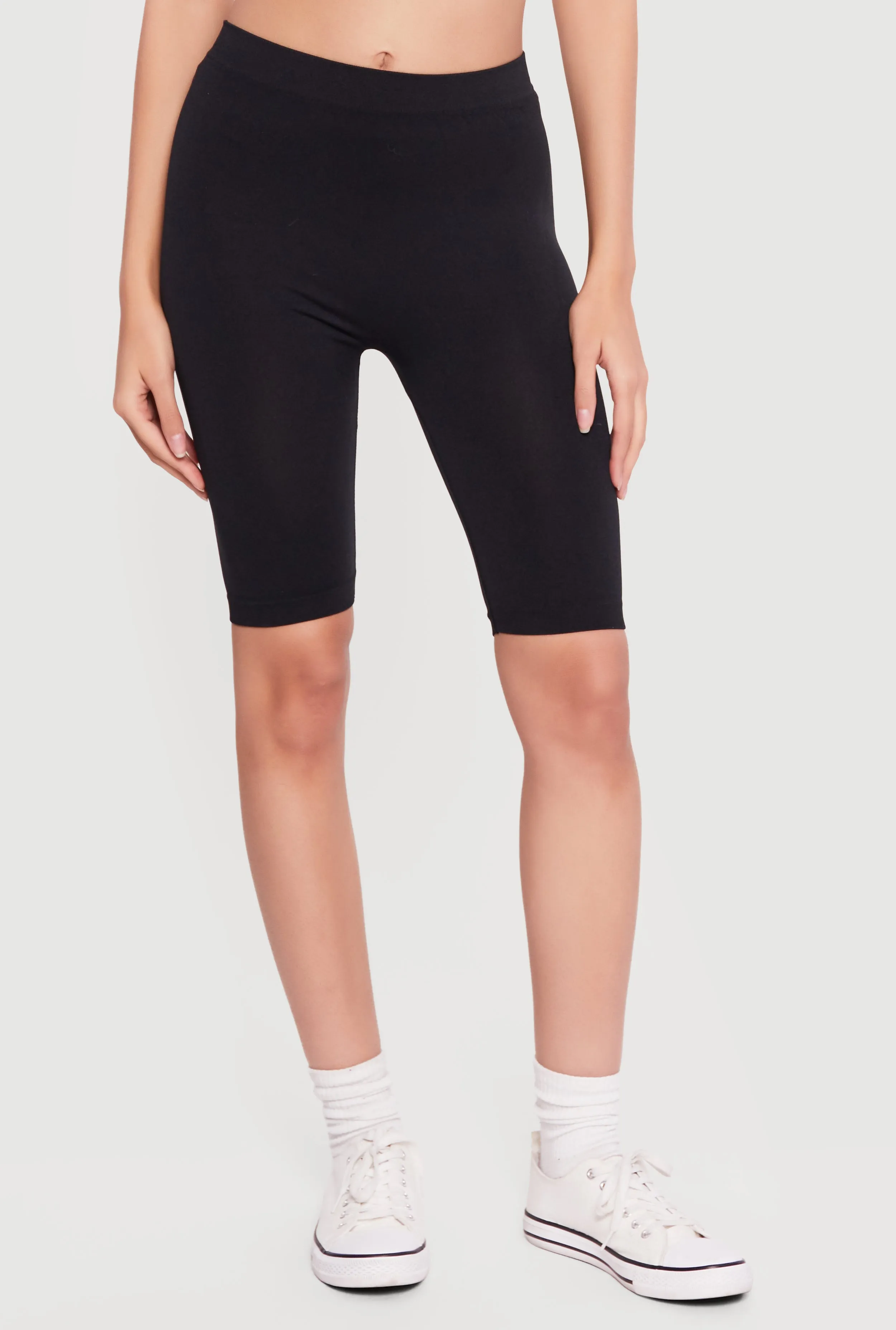 Trendy Mid Rise Stretchy Biker Shorts sold by Rainbow product image thumbnail 3