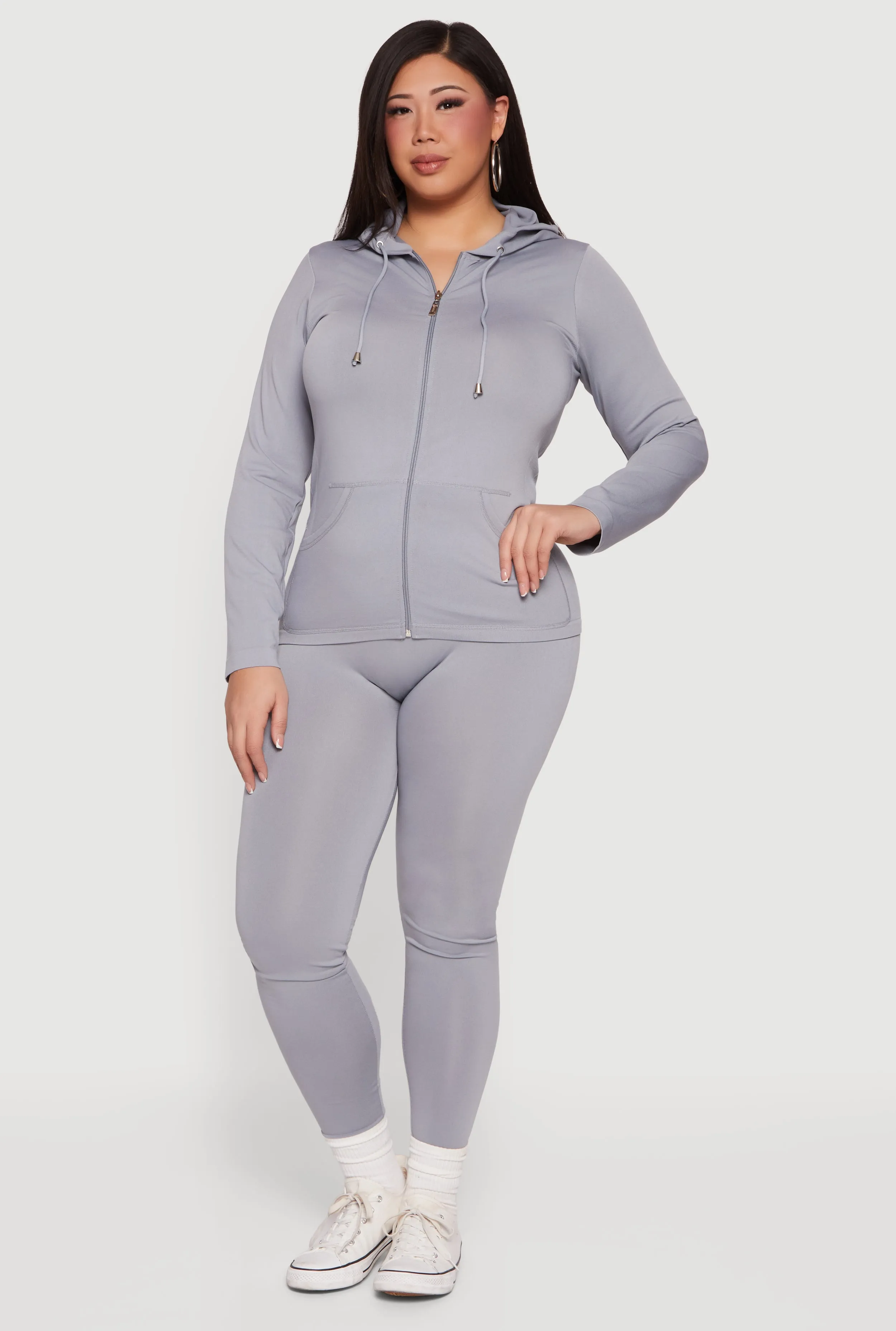 Plus Size High Waisted Solid Seamless Leggings sold by Rainbow