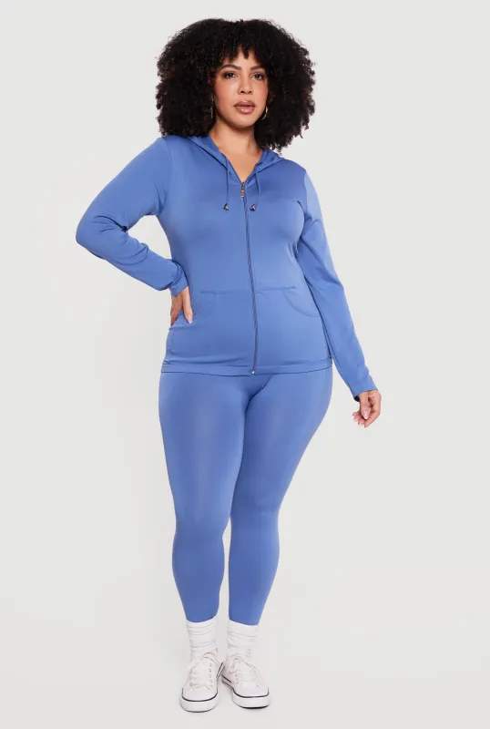 Plus Size High Waisted Solid Seamless Leggings sold by Rainbow