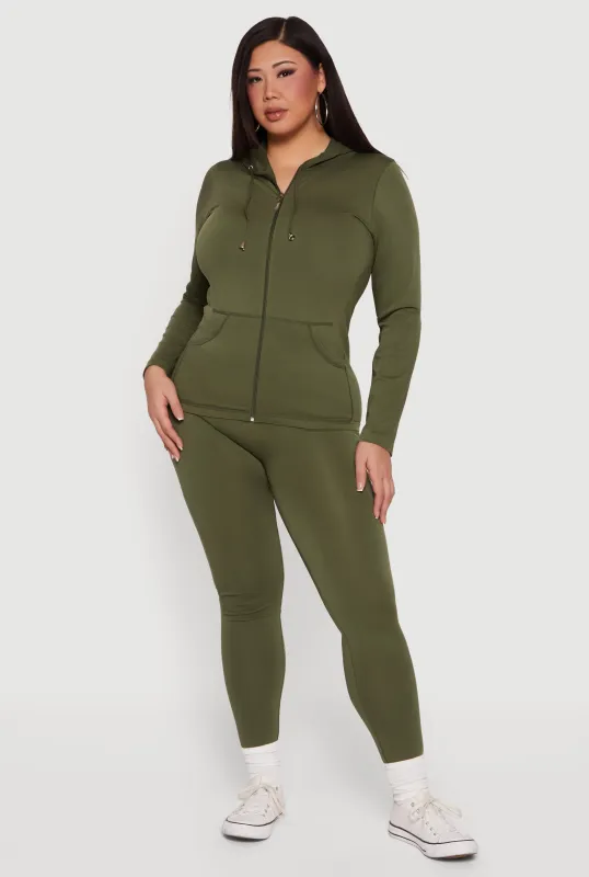 Plus Size High Waisted Solid Seamless Leggings sold by Rainbow