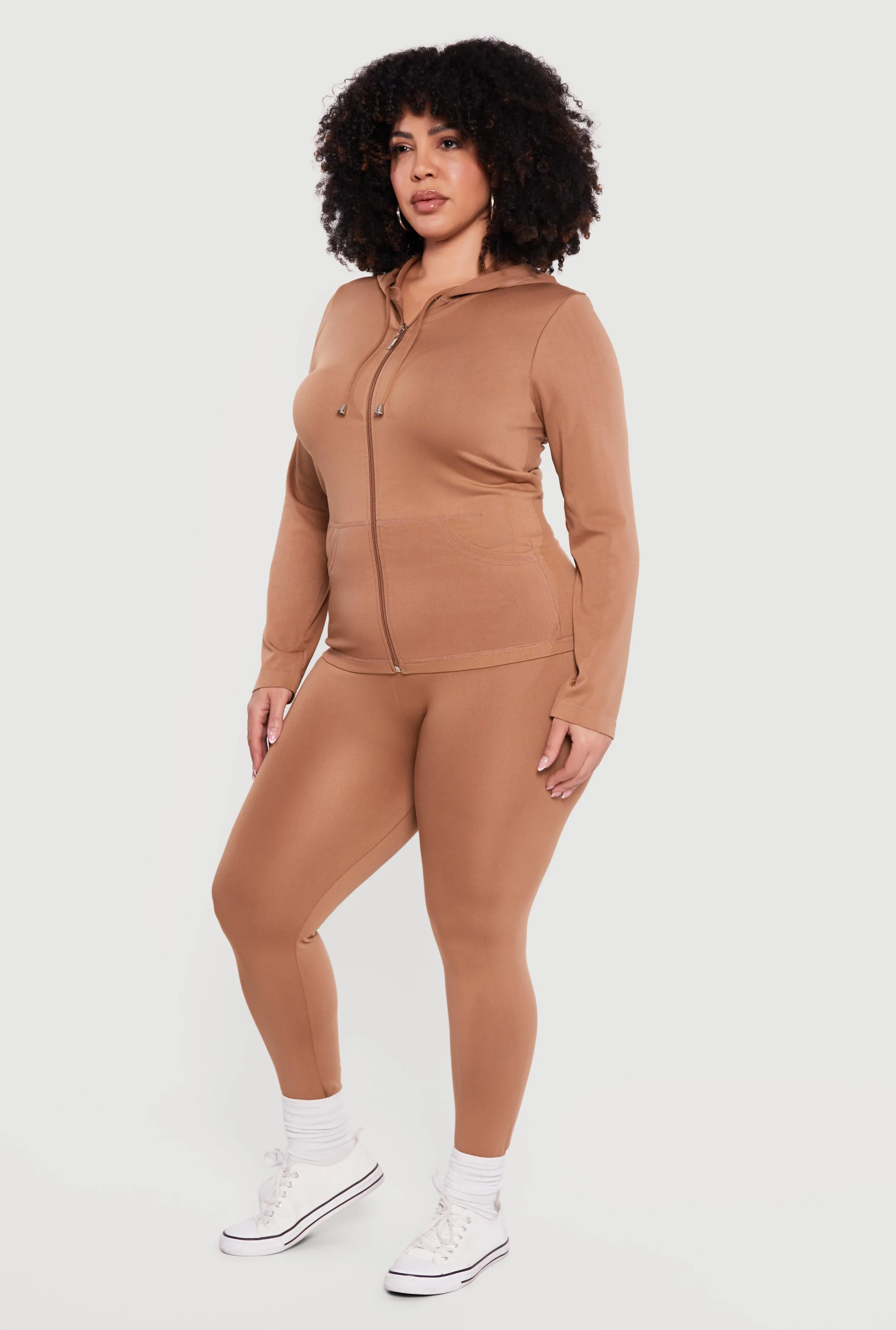 Plus Size High Waisted Solid Seamless Leggings sold by Rainbow product image thumbnail 2