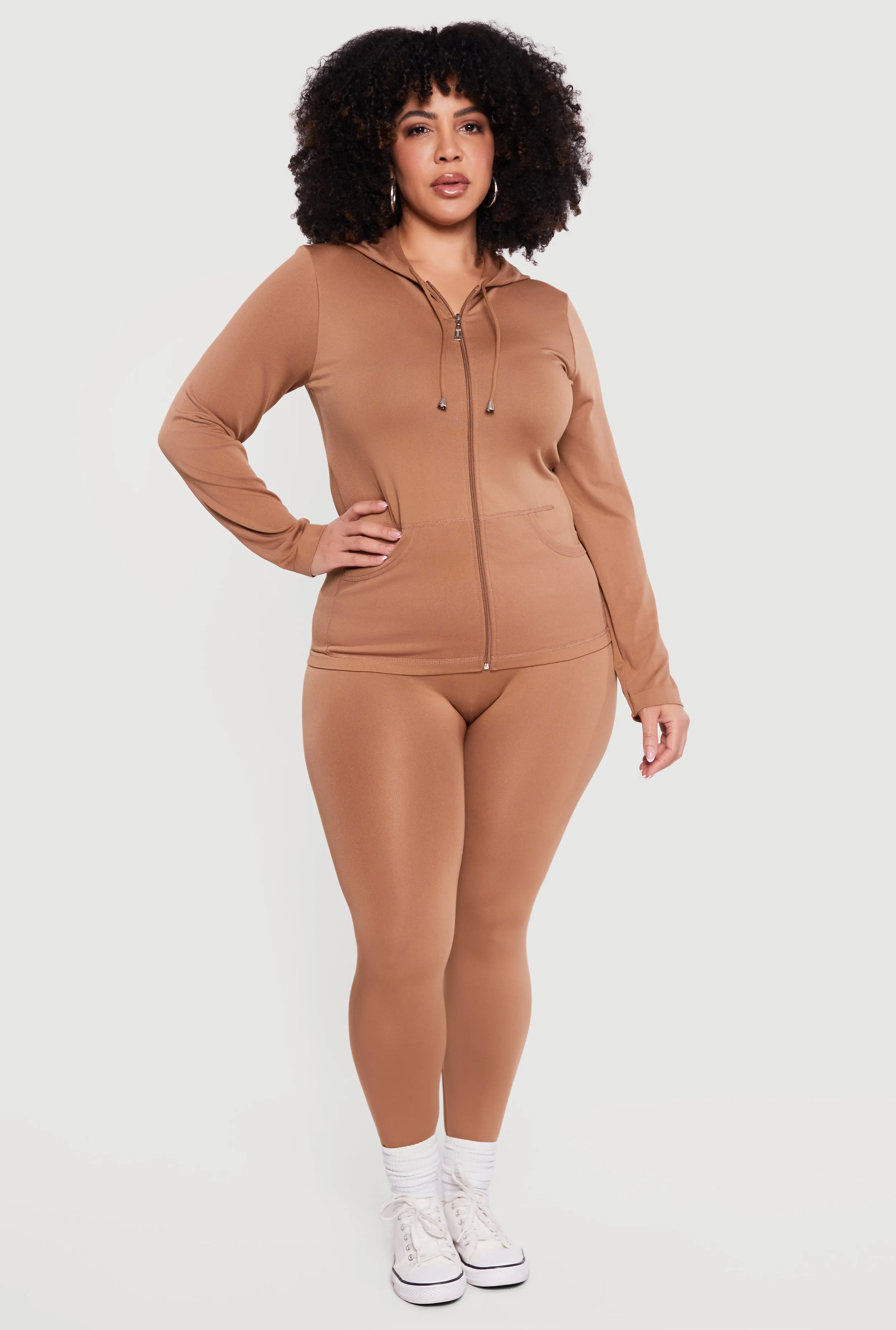 Plus Size High Waisted Solid Seamless Leggings sold by Rainbow