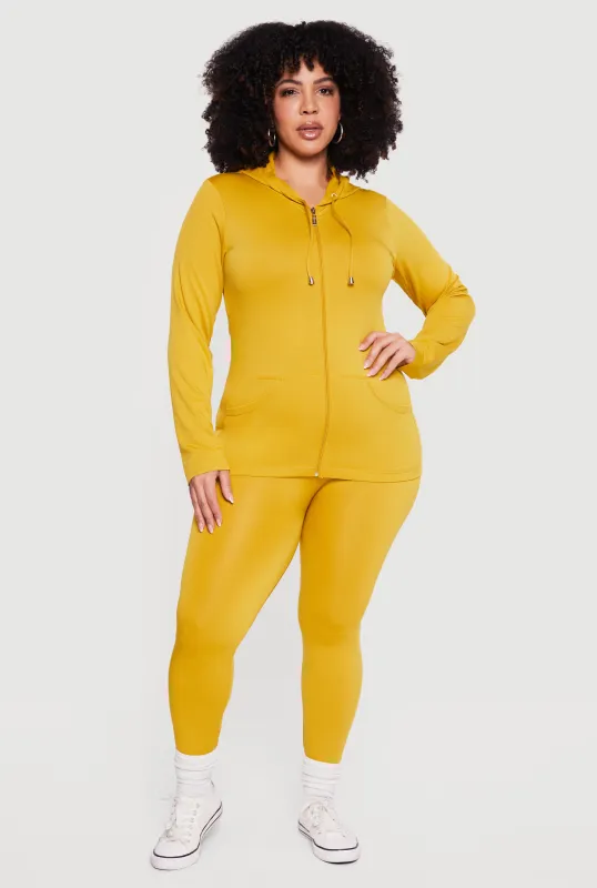 Plus Size High Waisted Solid Seamless Leggings sold by Rainbow