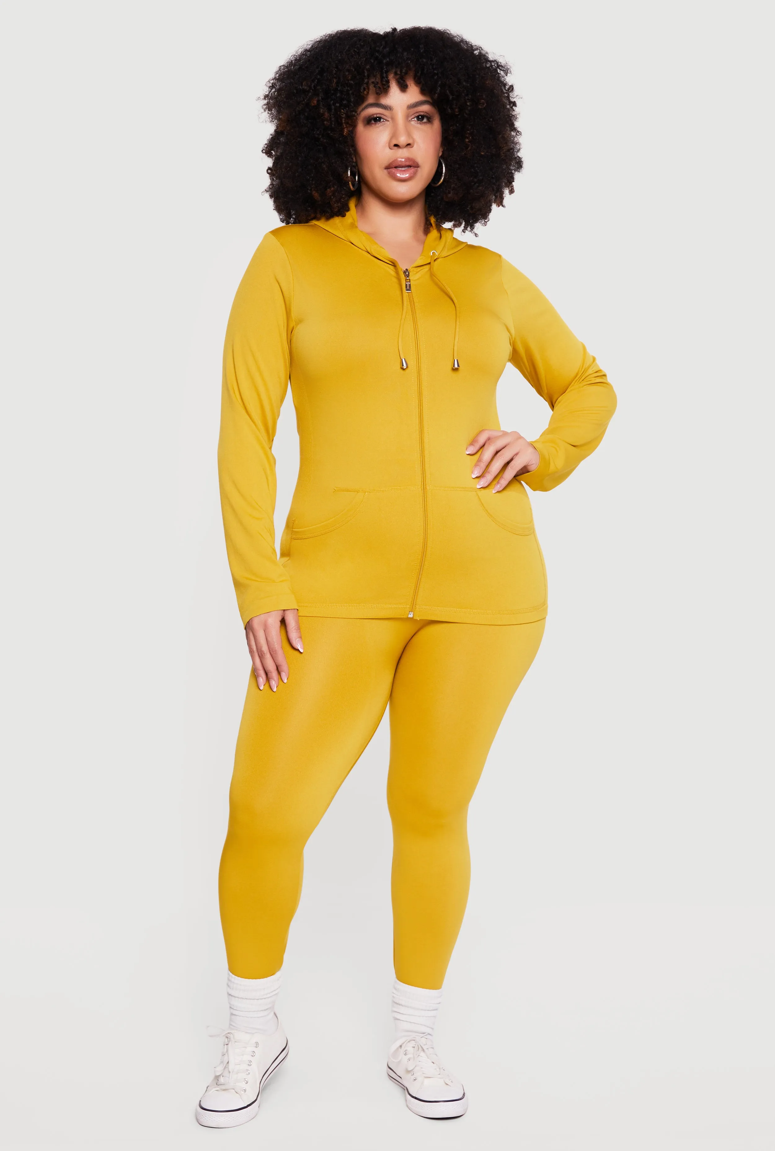 Plus Size High Waisted Solid Seamless Leggings sold by Rainbow